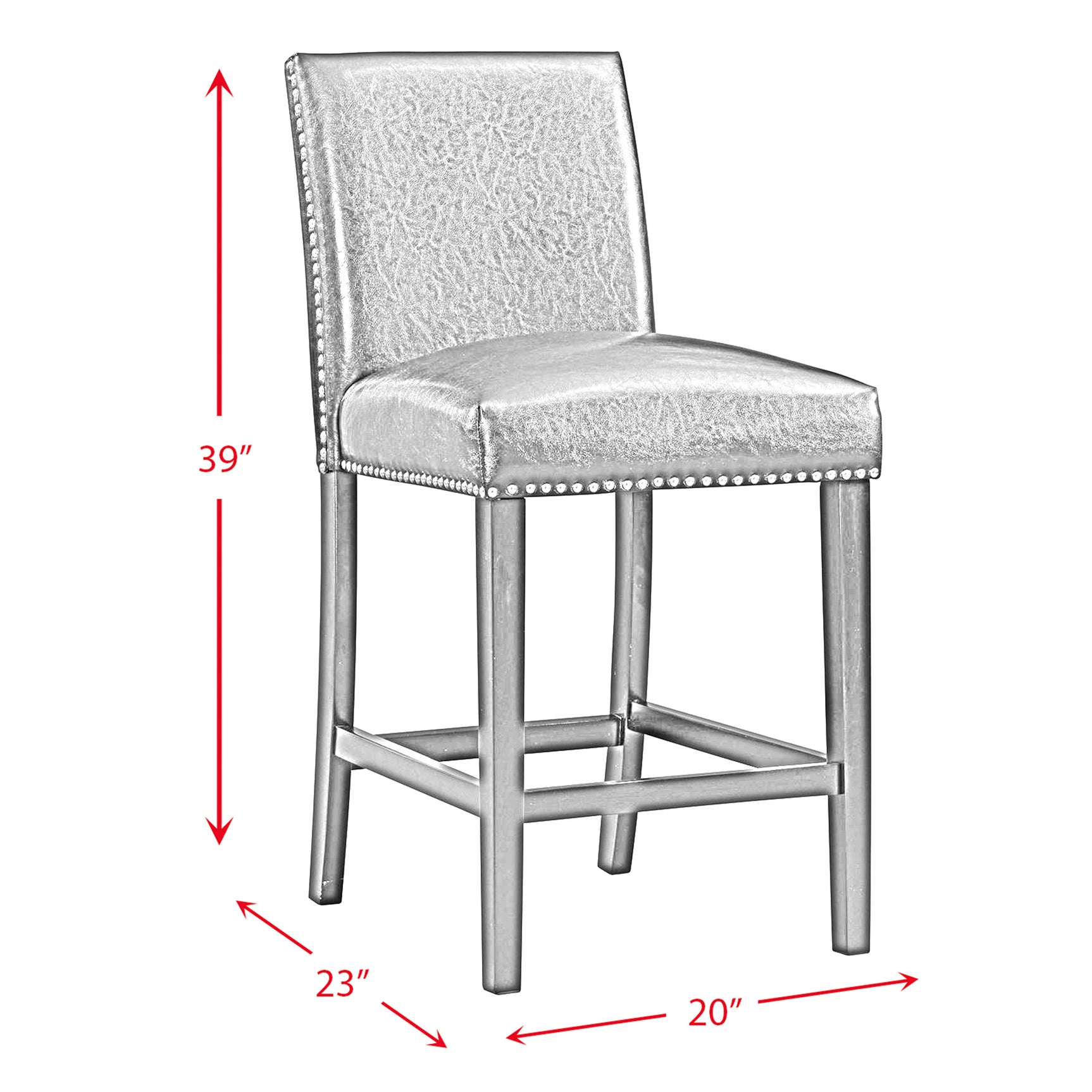 Meridian Counter Side Chair Black (2 Per Pack) - Tampa Furniture Outlet