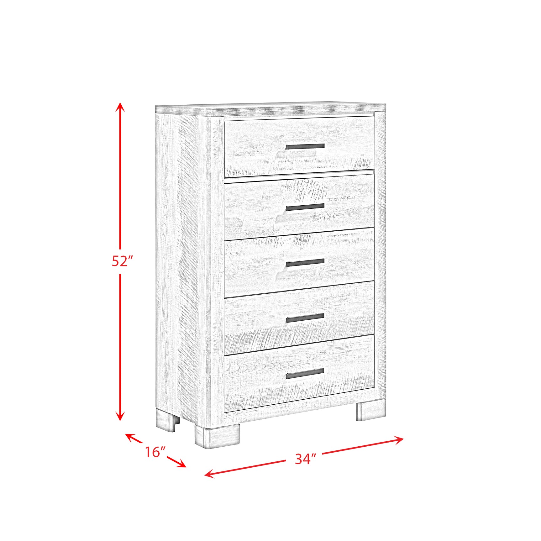 Millers Cove Chest Two-Tone Grey (Sturdy) - Tampa Furniture Outlet