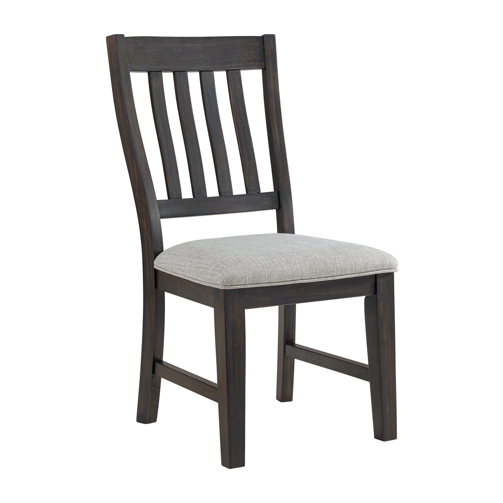Montrose Dining Side Chair with Light Grey Fabric in Espresso (2 Per Carton) - Tampa Furniture Outlet