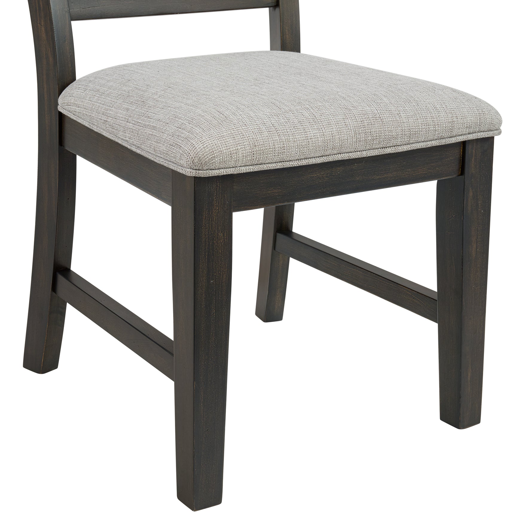 Montrose Dining Side Chair with Light Grey Fabric in Espresso (2 Per Carton) - Tampa Furniture Outlet