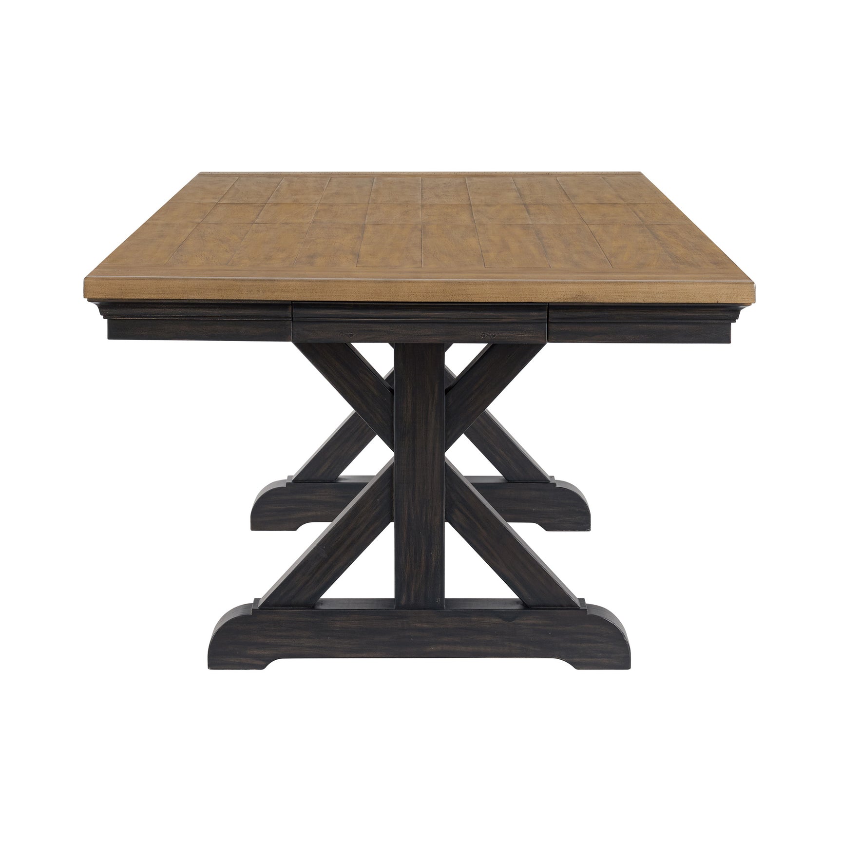 Montrose Dining Table with 20" Leaf in Espresso and Brown