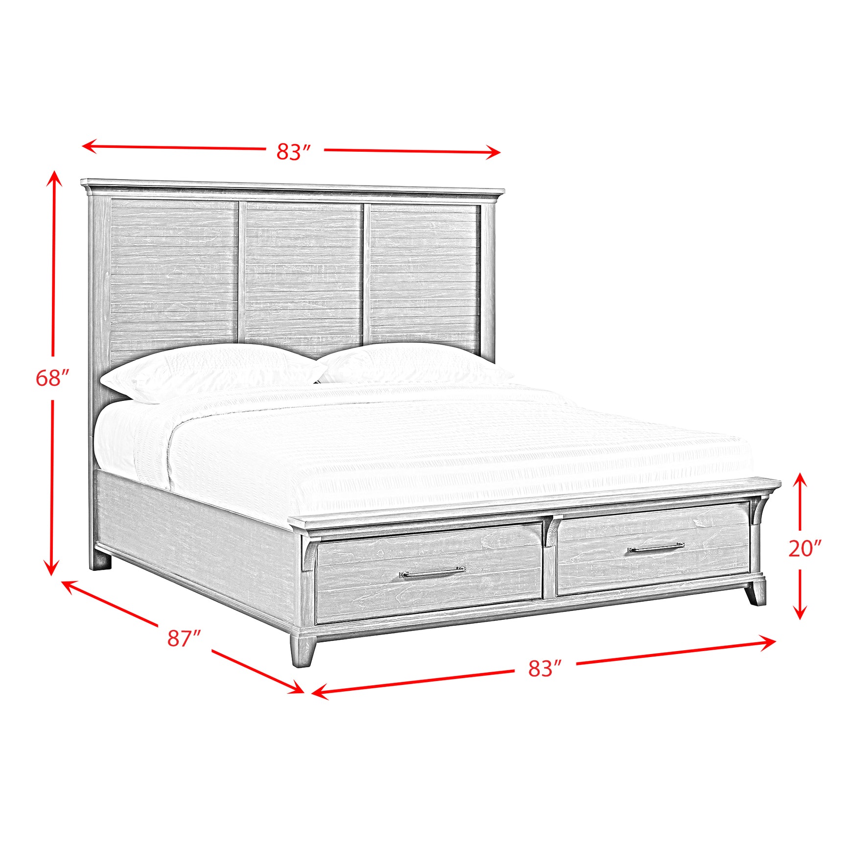 Montrose King Storage Bed in Espresso & Brown