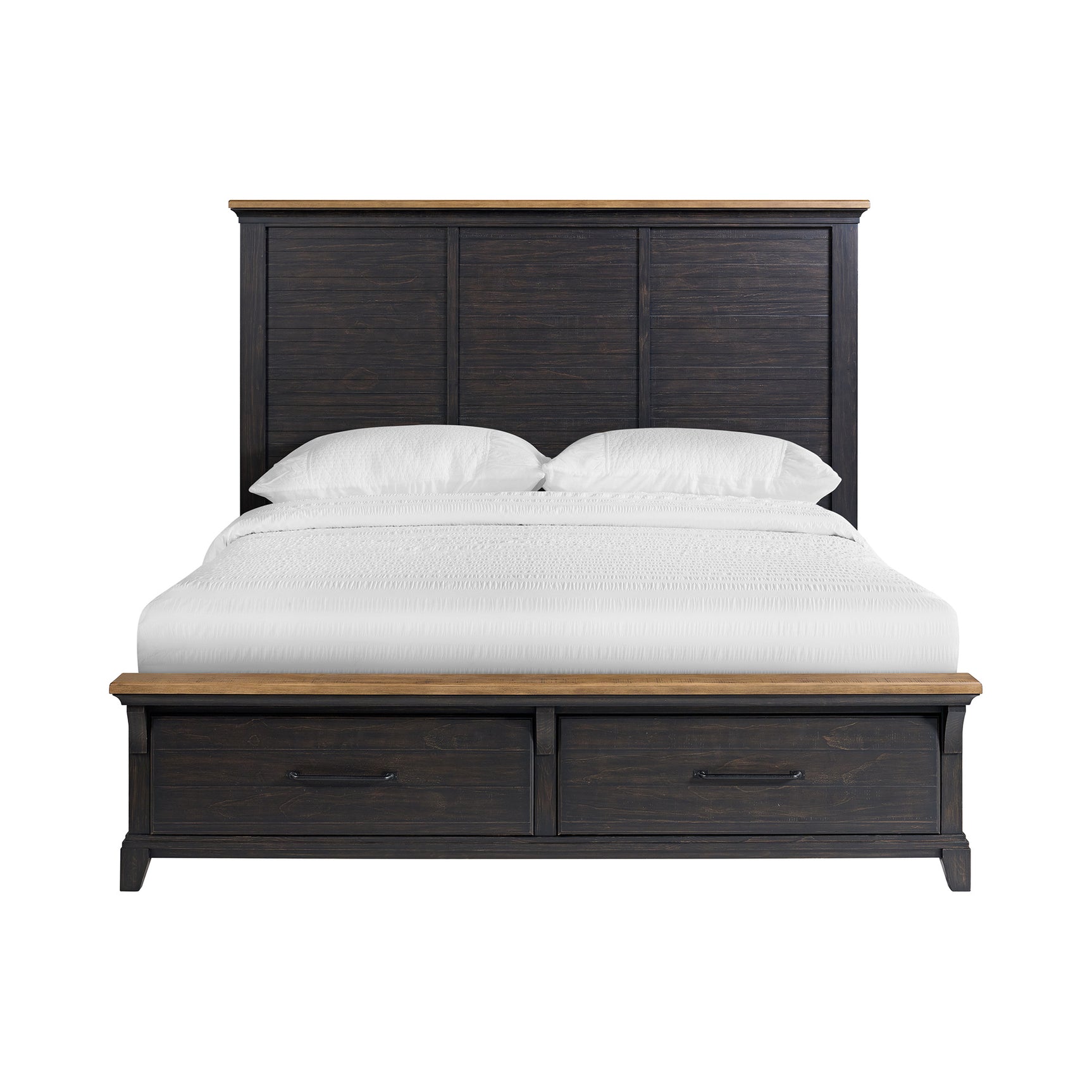 Montrose King Storage Bed in Espresso & Brown