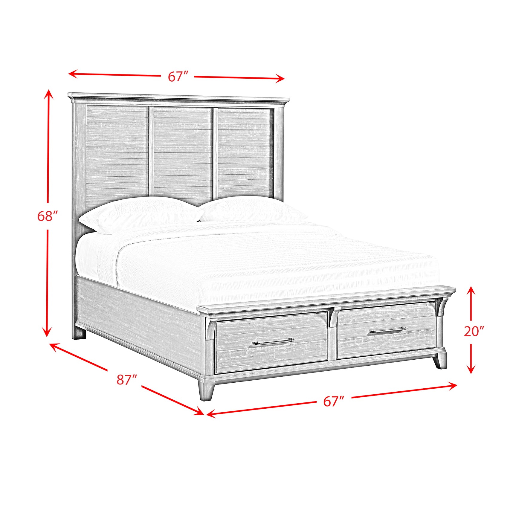 Montrose Queen Storage Bed in Espresso & Brown
