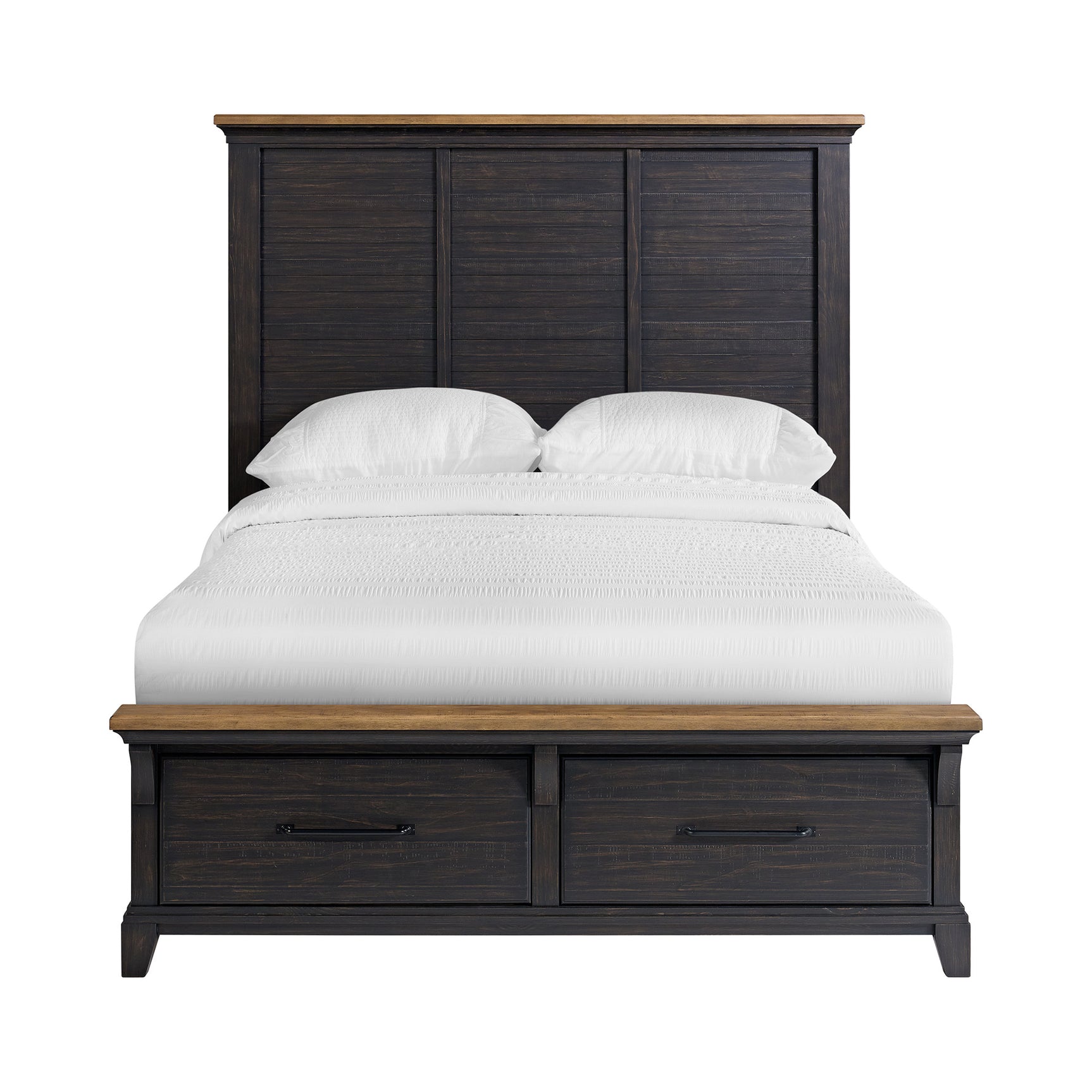 Montrose Queen Storage Bed in Espresso & Brown