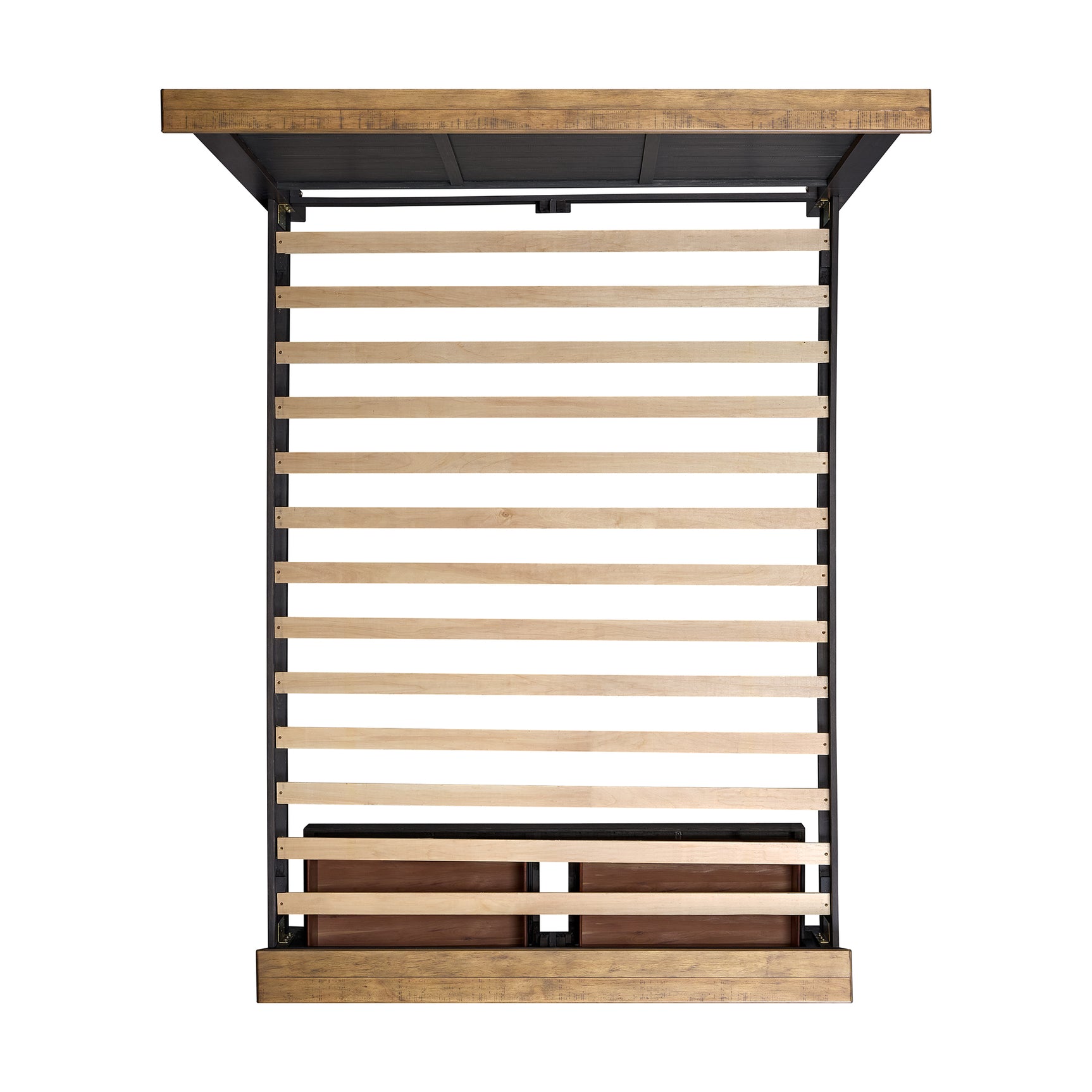 Montrose Queen Storage Bed in Espresso & Brown