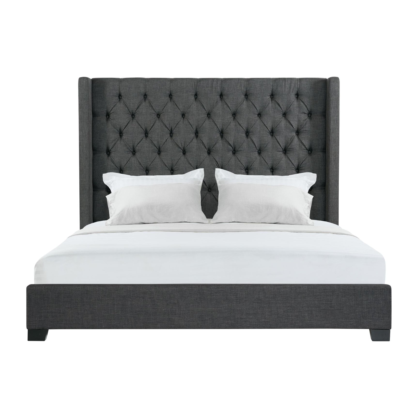 Morrow King Bed in Heirloom Charcoal - Tampa Furniture Outlet