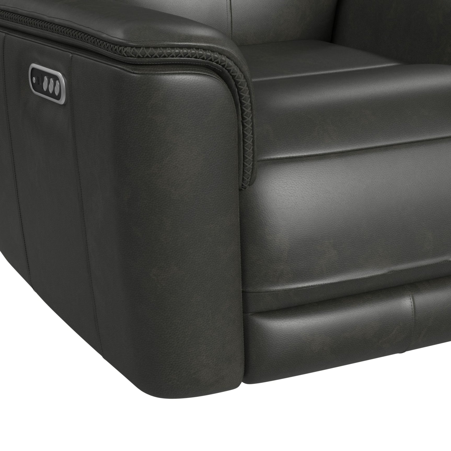 Mustang P3 Loveseat with Console in Aline Anthracite - Tampa Furniture Outlet