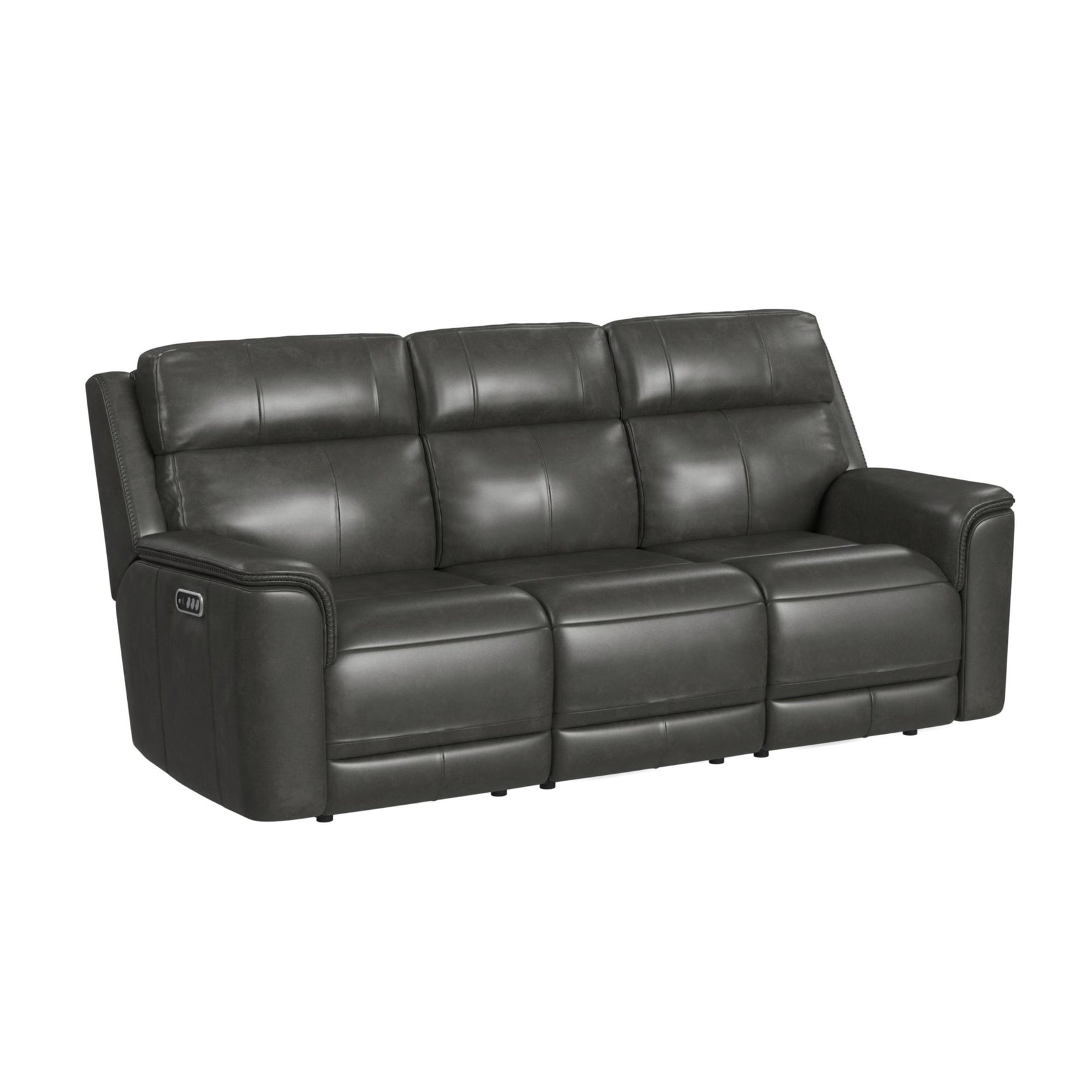 Mustang P3 Sofa with DDT, Wireless Chargerin Aline Anthracite - Tampa Furniture Outlet