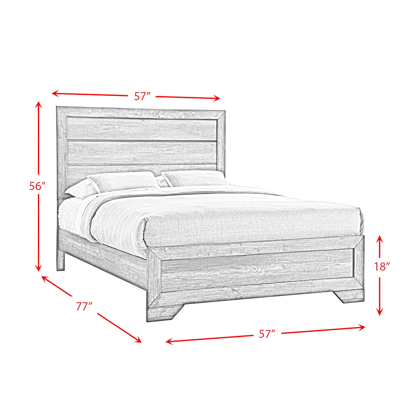 Nathan Youth Full Panel Bed - Tampa Furniture Outlet