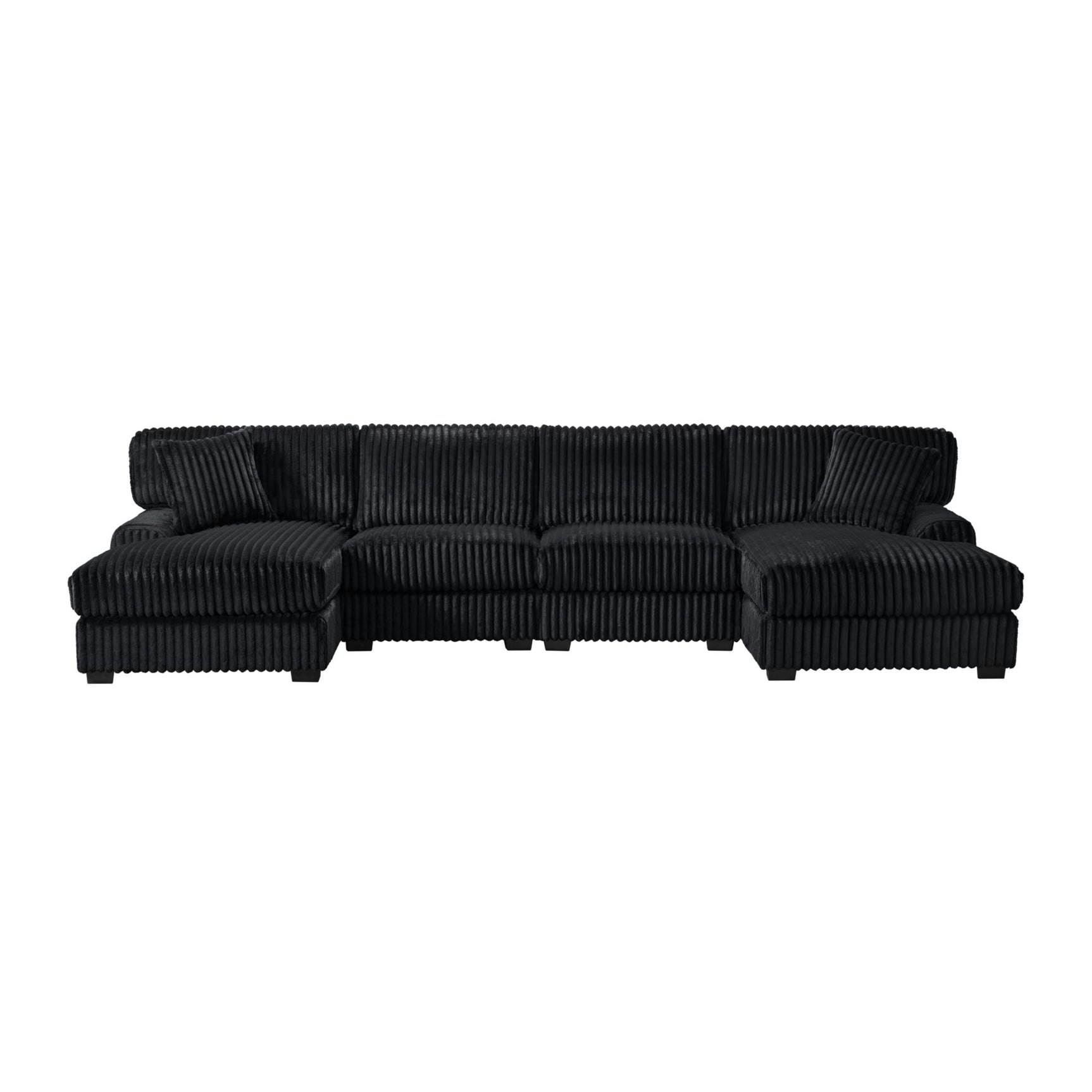 Nightfall Armless Chair in Grand Cord Black - Tampa Furniture Outlet