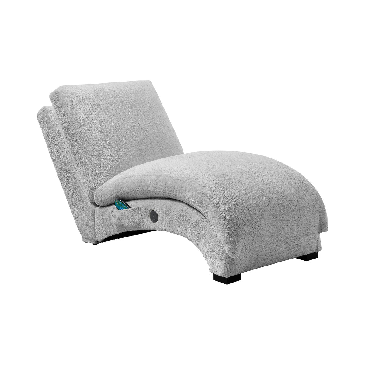 Nori Chaise with Heat Massage, USBC, LED in Glam Fog