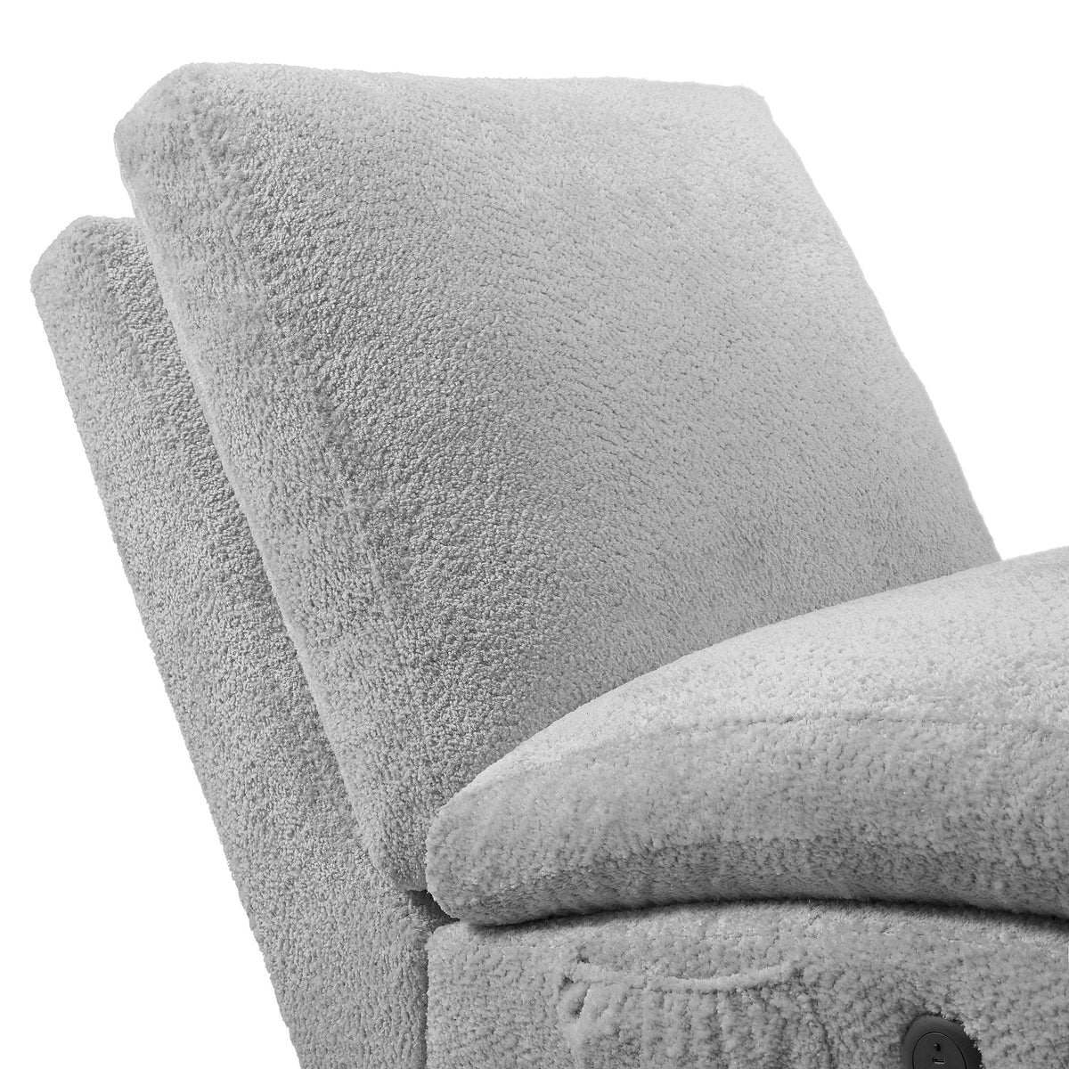 Nori Chaise with Heat Massage, USBC, LED in Glam Fog