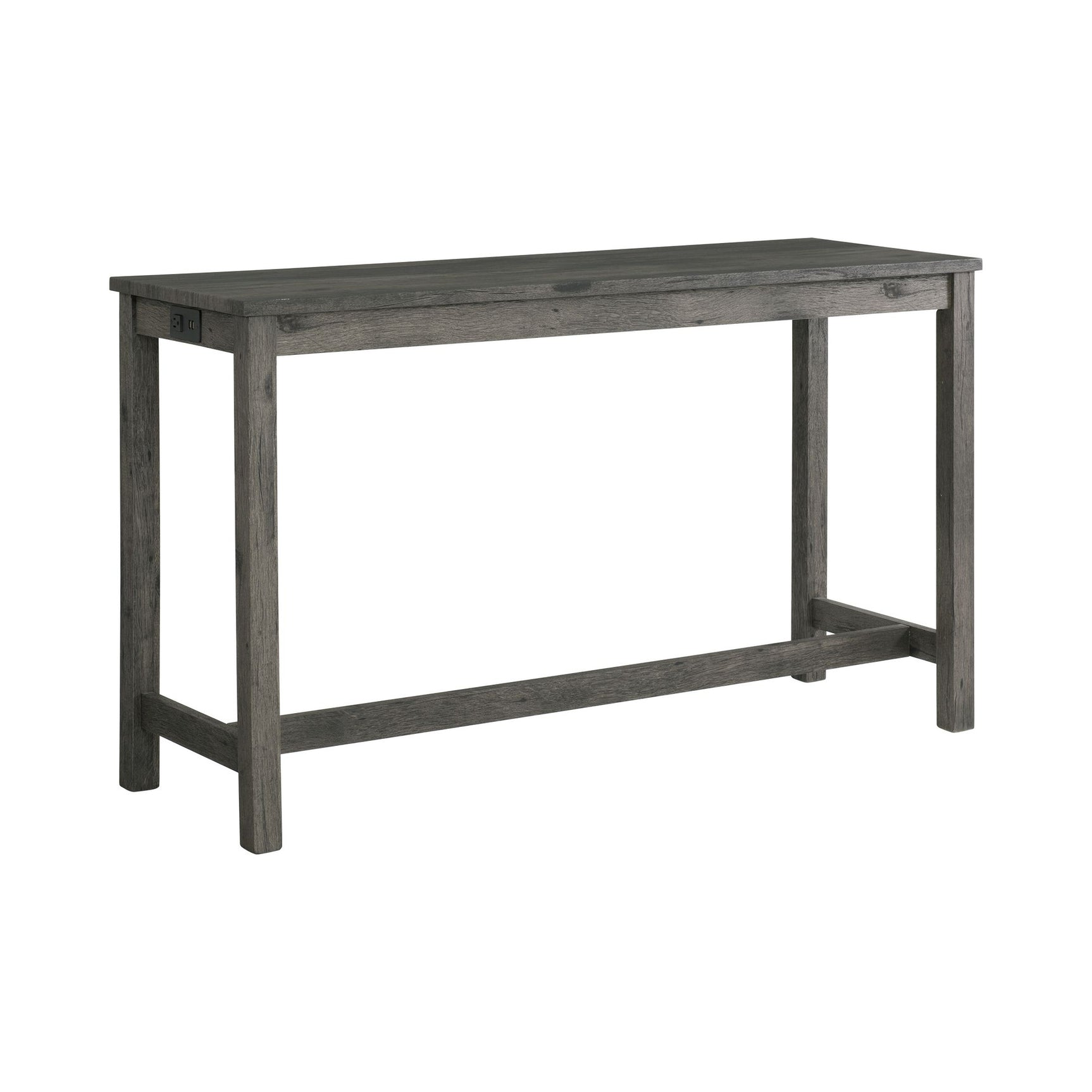 Oak Lawn Charcoal Grey Bar Table Single Pack (Table + 3 Grey Fabric Stools)