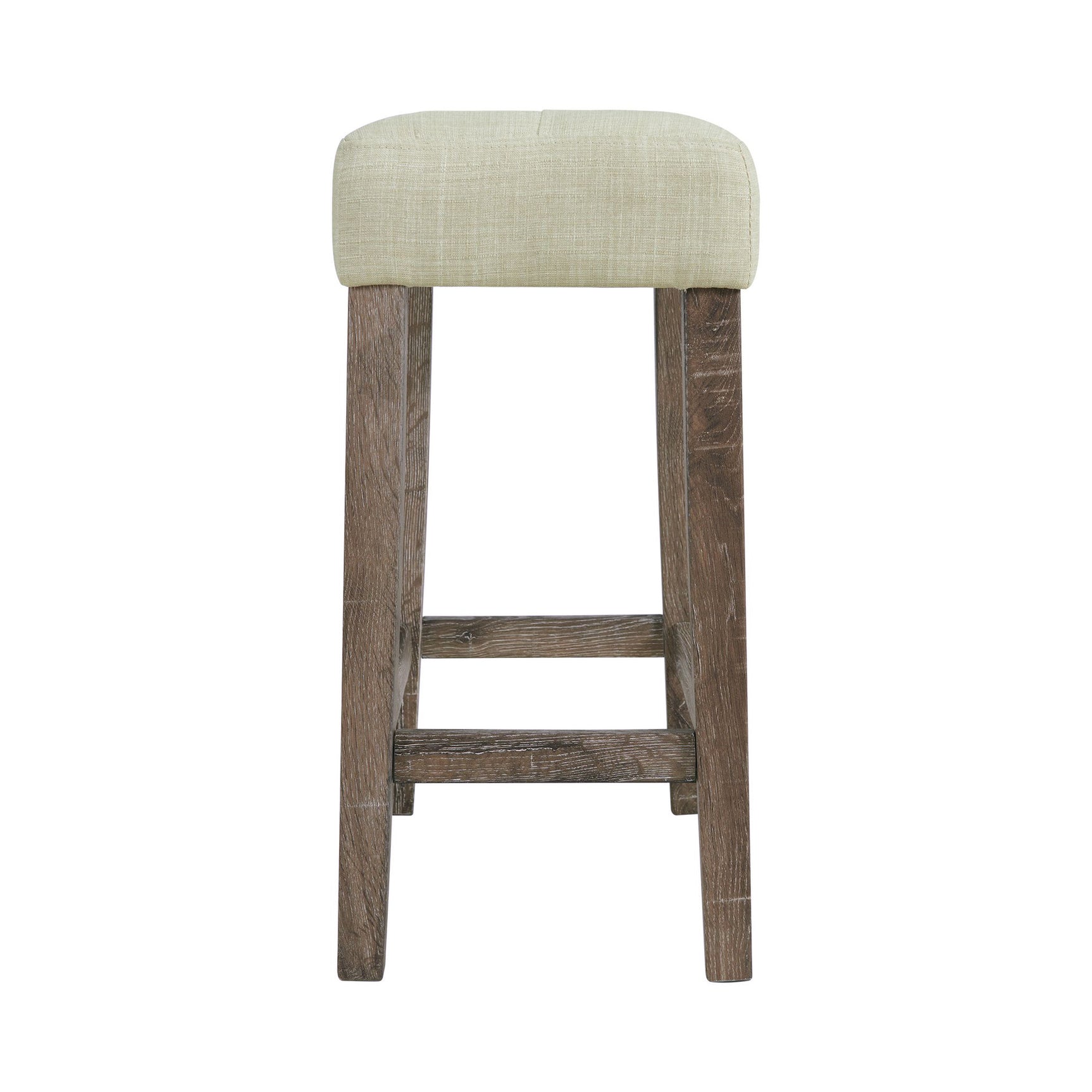 Oak Lawn Grey Bar Table Single Pack (Table + 3 Tan Fabric Stools)