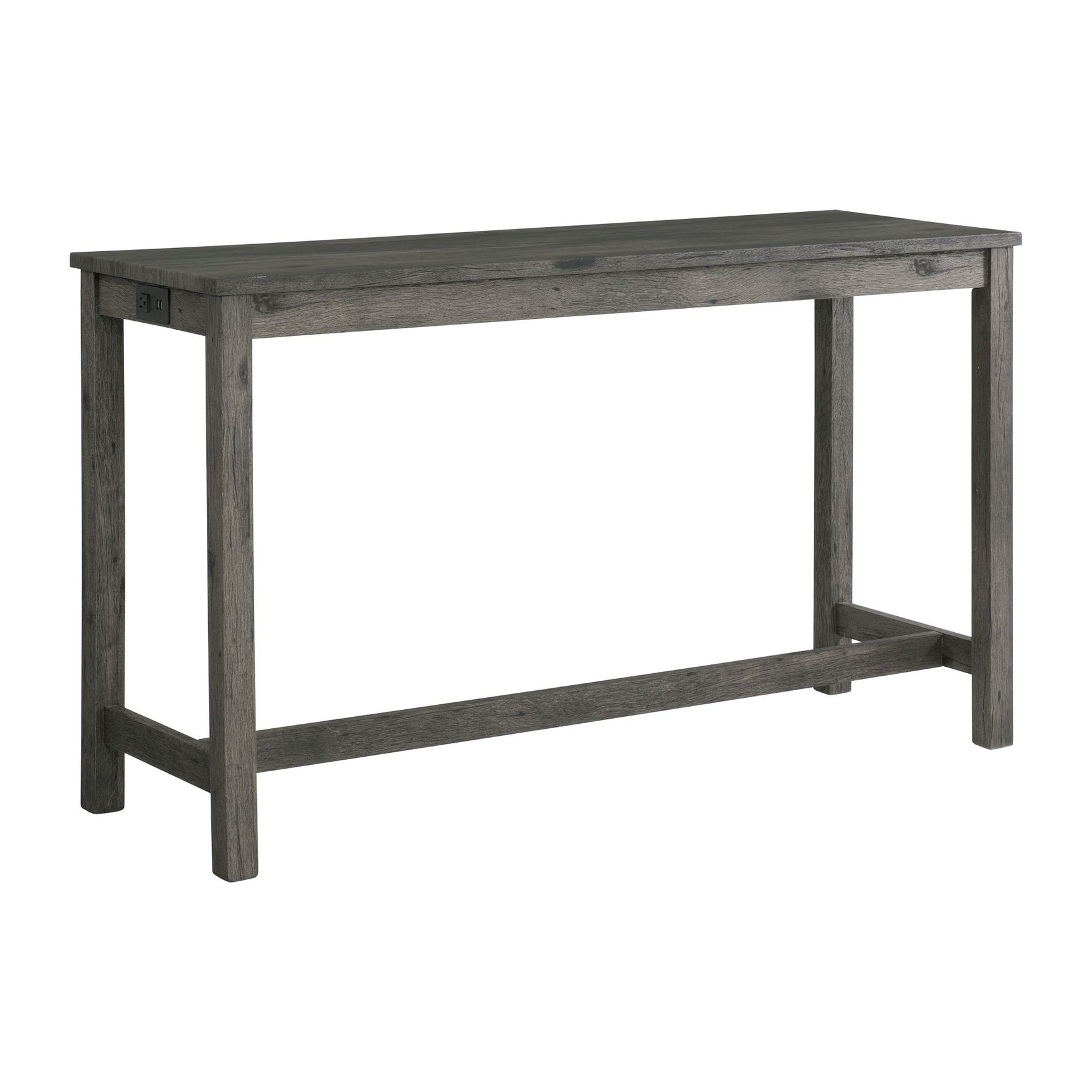Oak Lawn Charcoal Grey Bar Table Single Pack (Table + 3 Grey Fabric Stools) - Tampa Furniture Outlet
