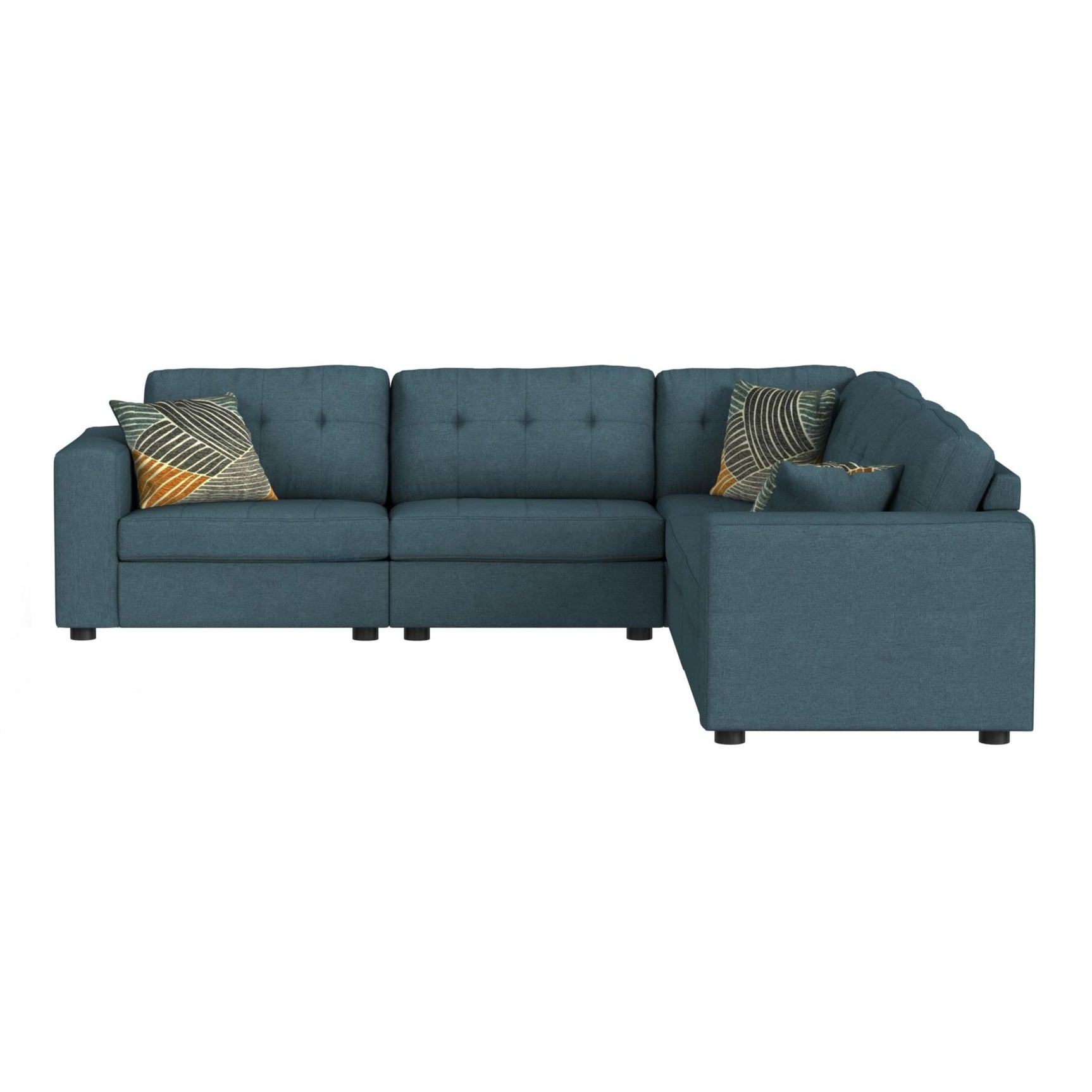 Options One Corner in Palmer Plus Teal with 1 Pillow 20" - Tampa Furniture Outlet