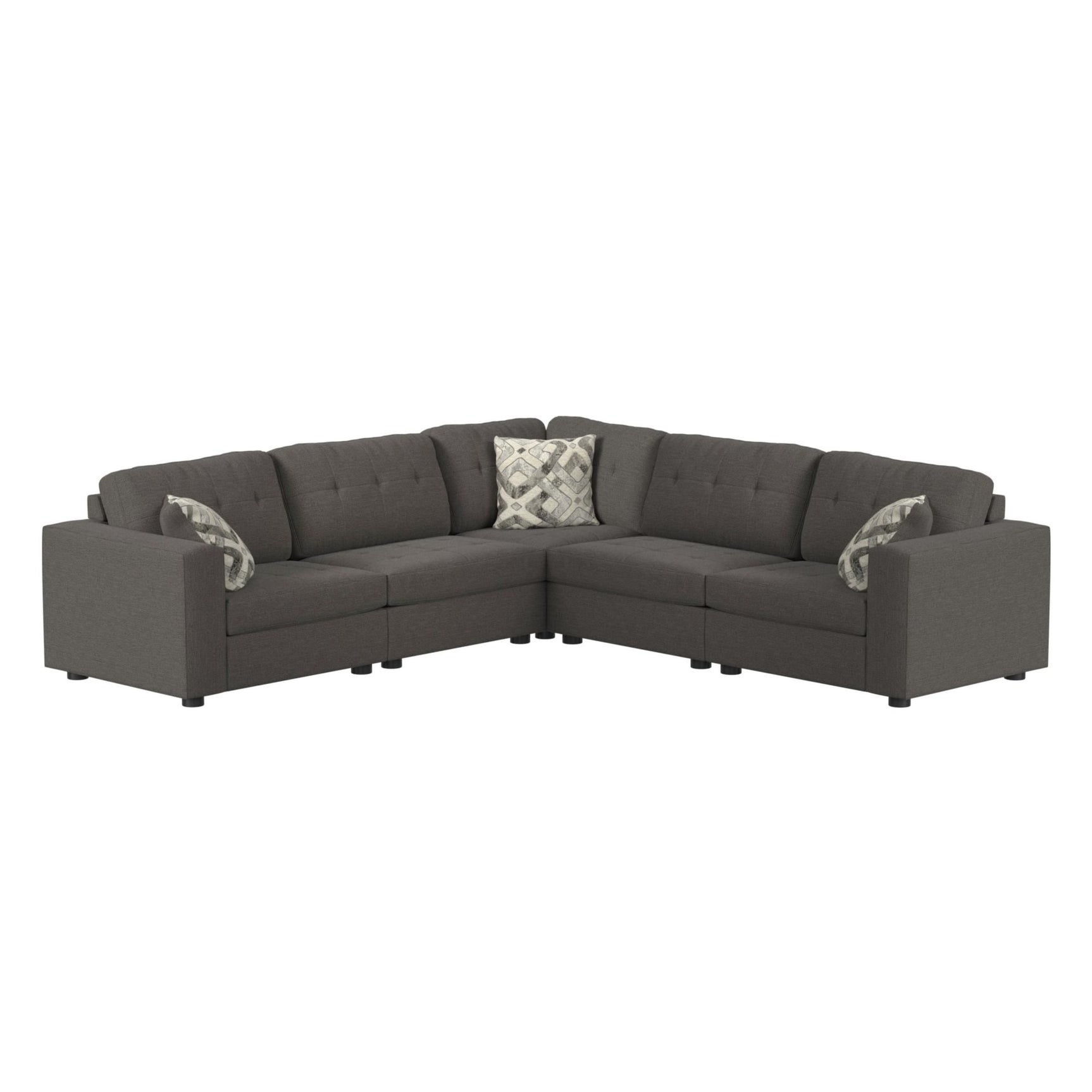 Options One RHF Chair in Palmer Plus Ash with 1 Pillow 20" - Tampa Furniture Outlet