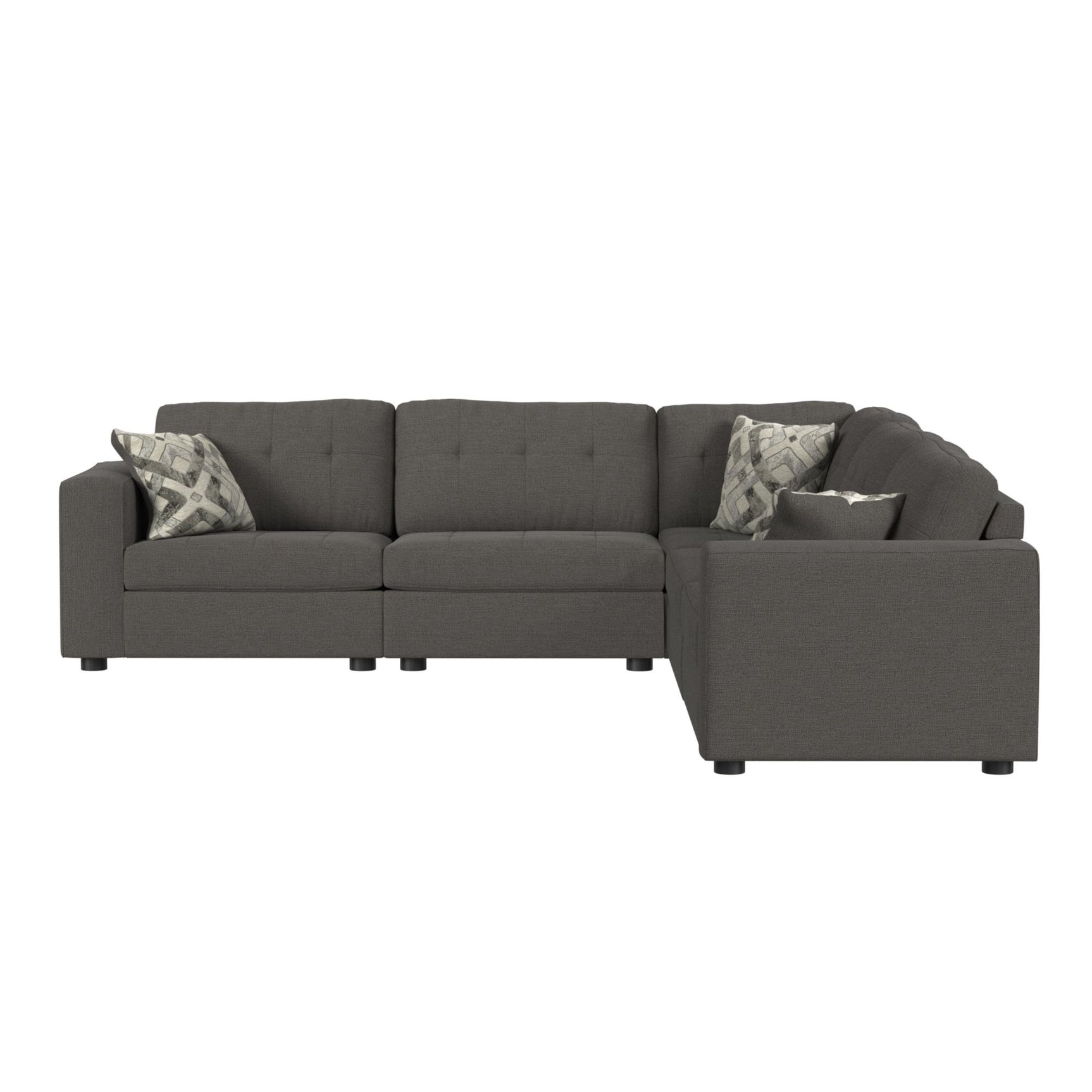 Options One RHF Chair in Palmer Plus Ash with 1 Pillow 20" - Tampa Furniture Outlet
