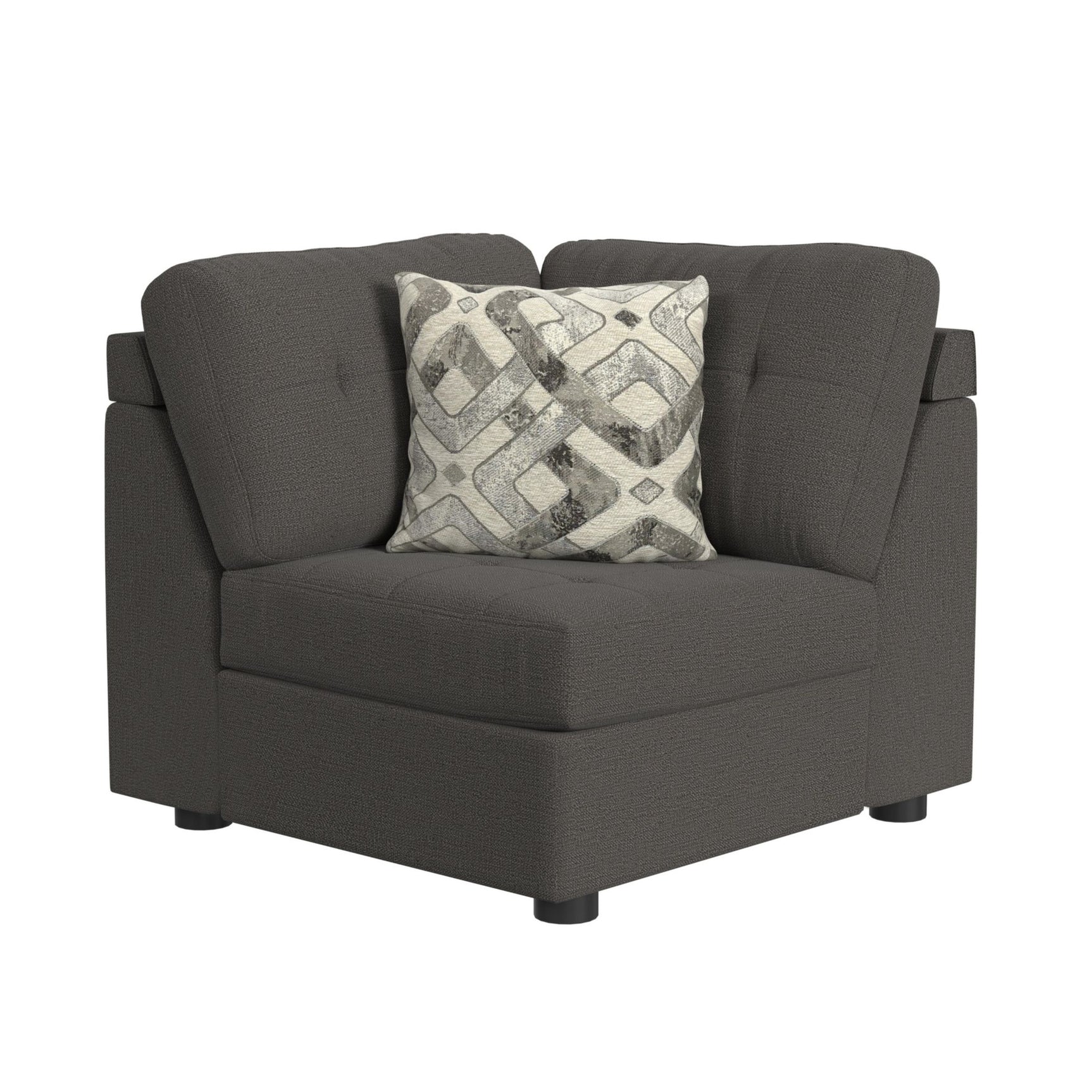Options One Corner in Palmer Plus Ash with 1 Pillow 20"