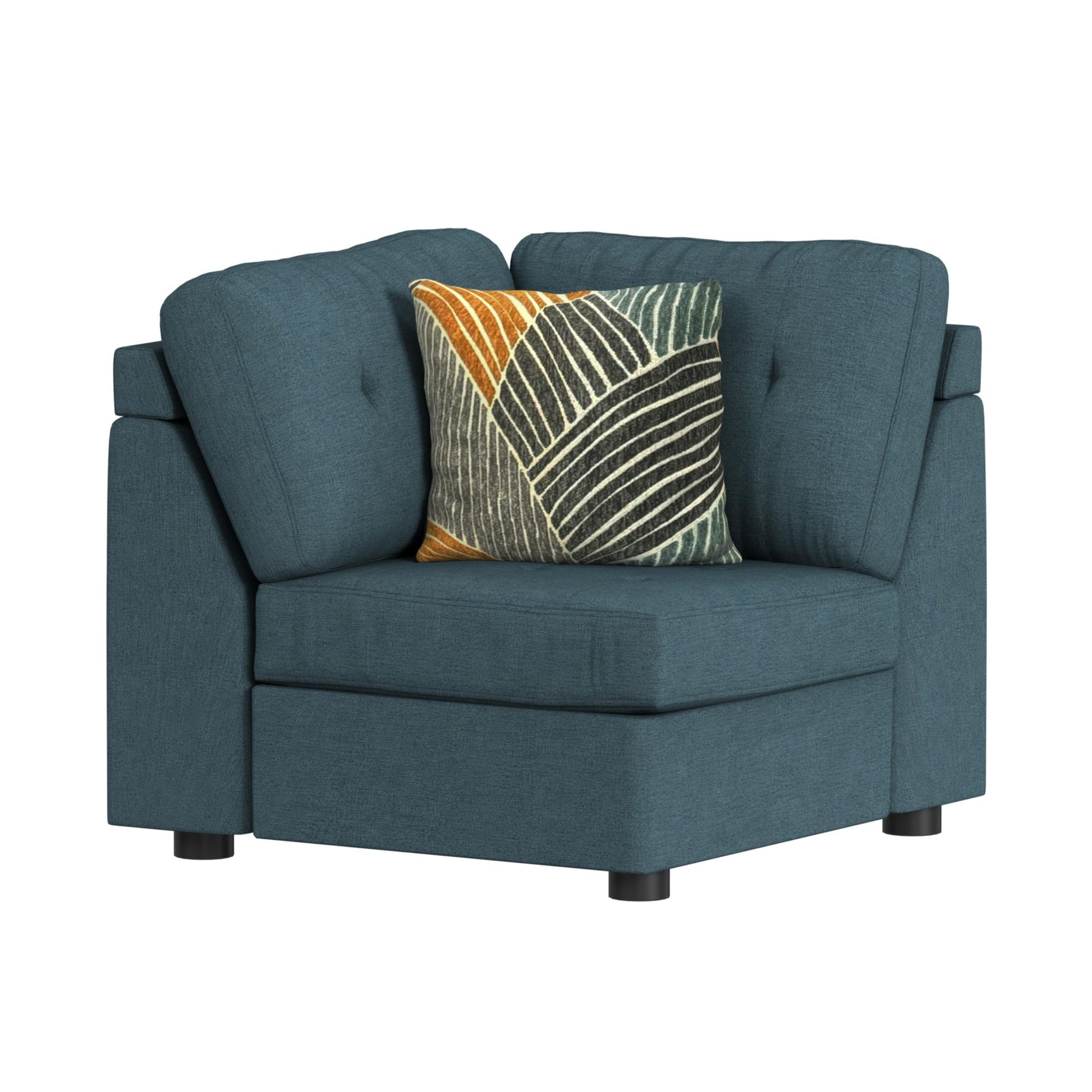 Options One Corner in Palmer Plus Teal with 1 Pillow 20"