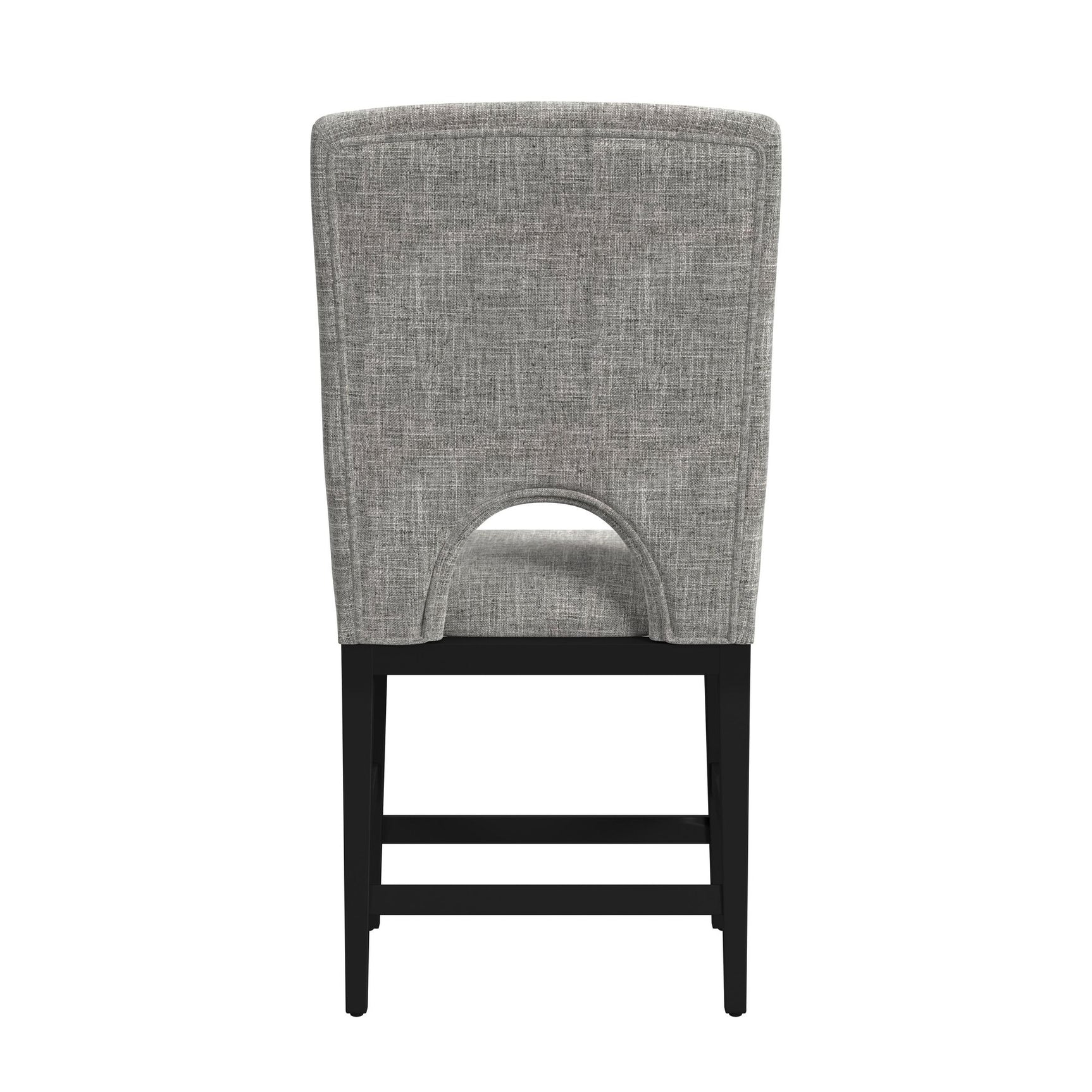 Oregon Counter Side Chair with Grey Fabric in Black (2 Per Carton) - Tampa Furniture Outlet