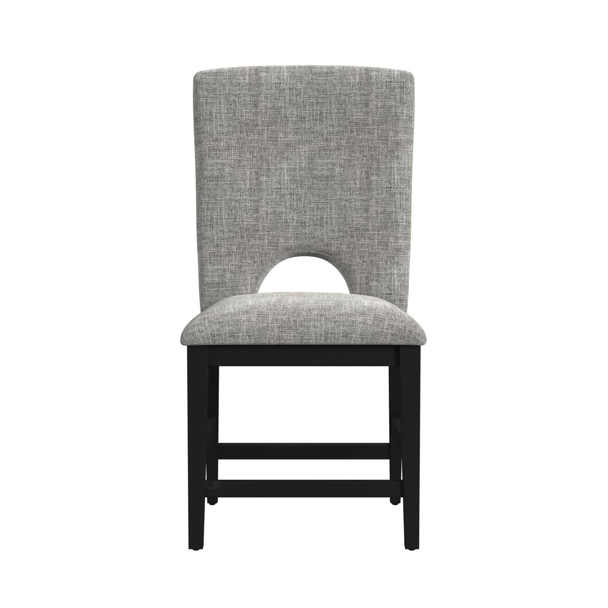 Oregon Counter Side Chair with Grey Fabric in Black (2 Per Carton)