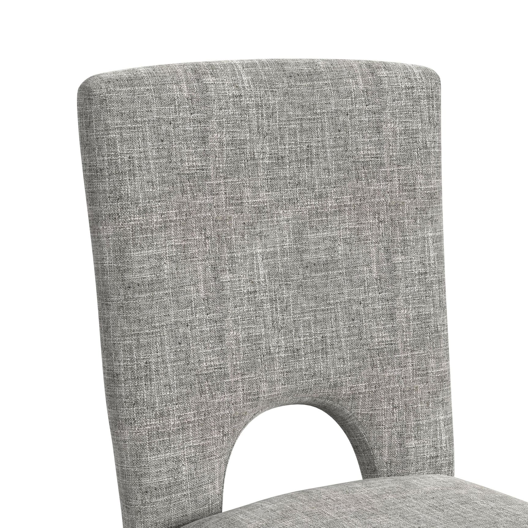 Oregon Dining Side Chair with Grey Fabric in Black (2 Per Carton) - Tampa Furniture Outlet