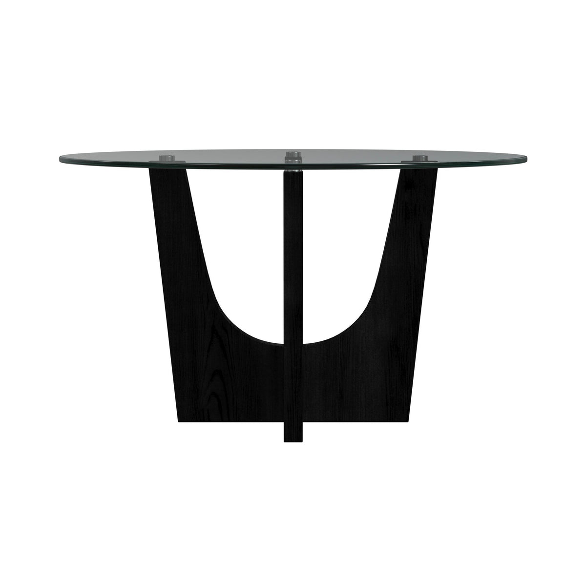 Oregon Round Counter Table with Glass Top in Black
