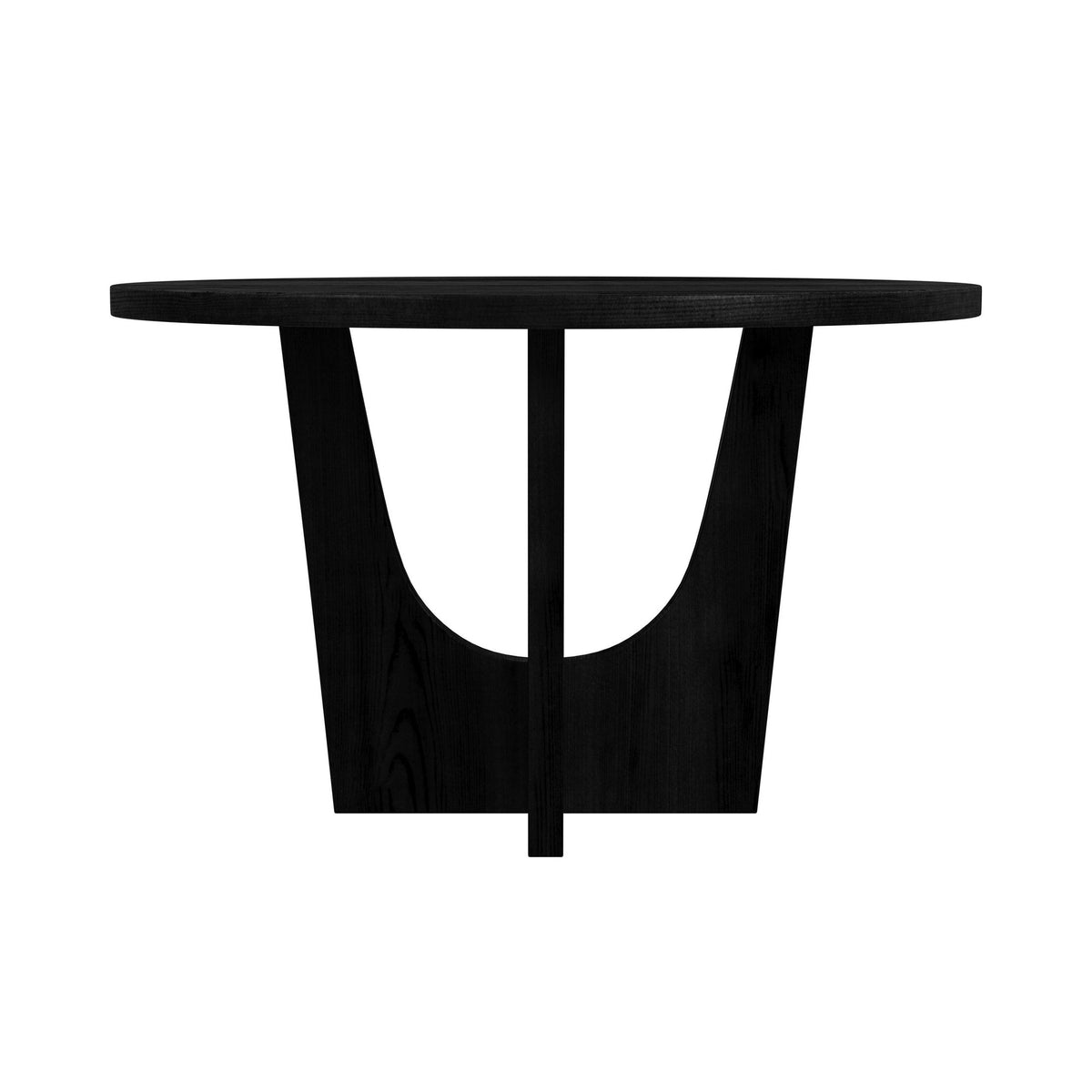 Oregon Round Counter Table with Black Wood Top in Black