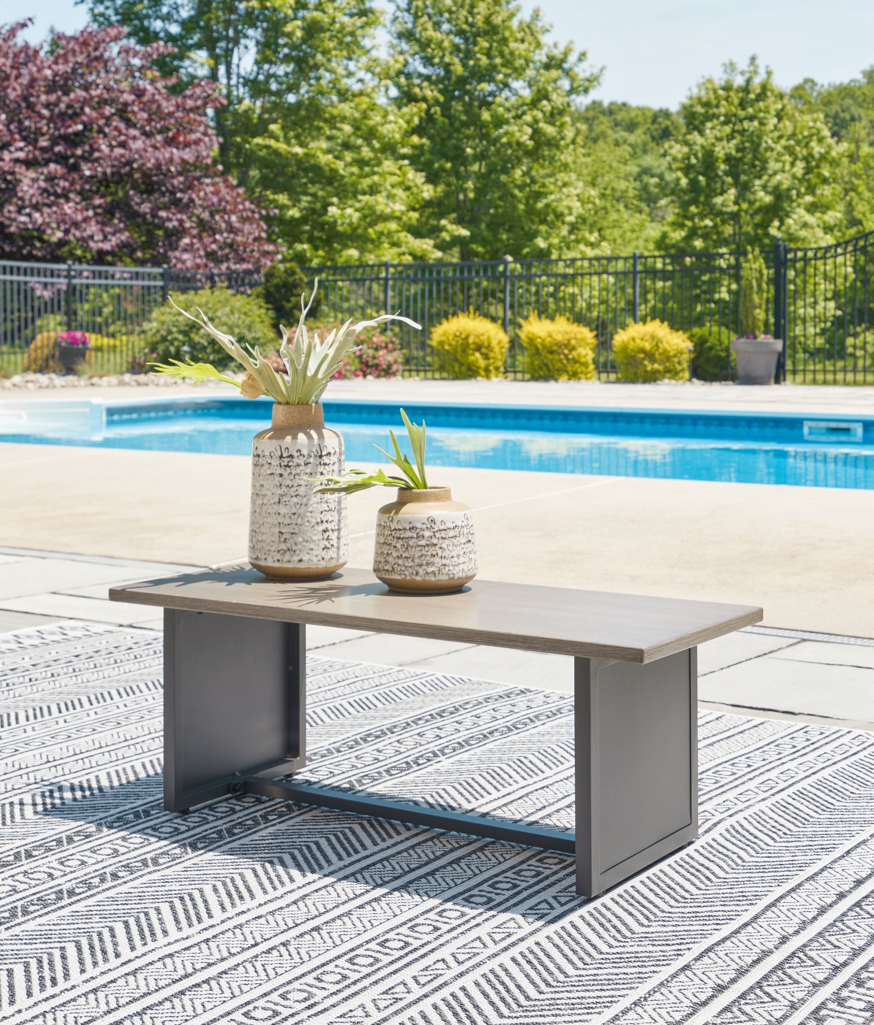 Tampa Furniture Outlet - Ashley Furniture - Bree Zee Outdoor - 7-Piece Outdoor Modular Seating / Brown - P160P13
