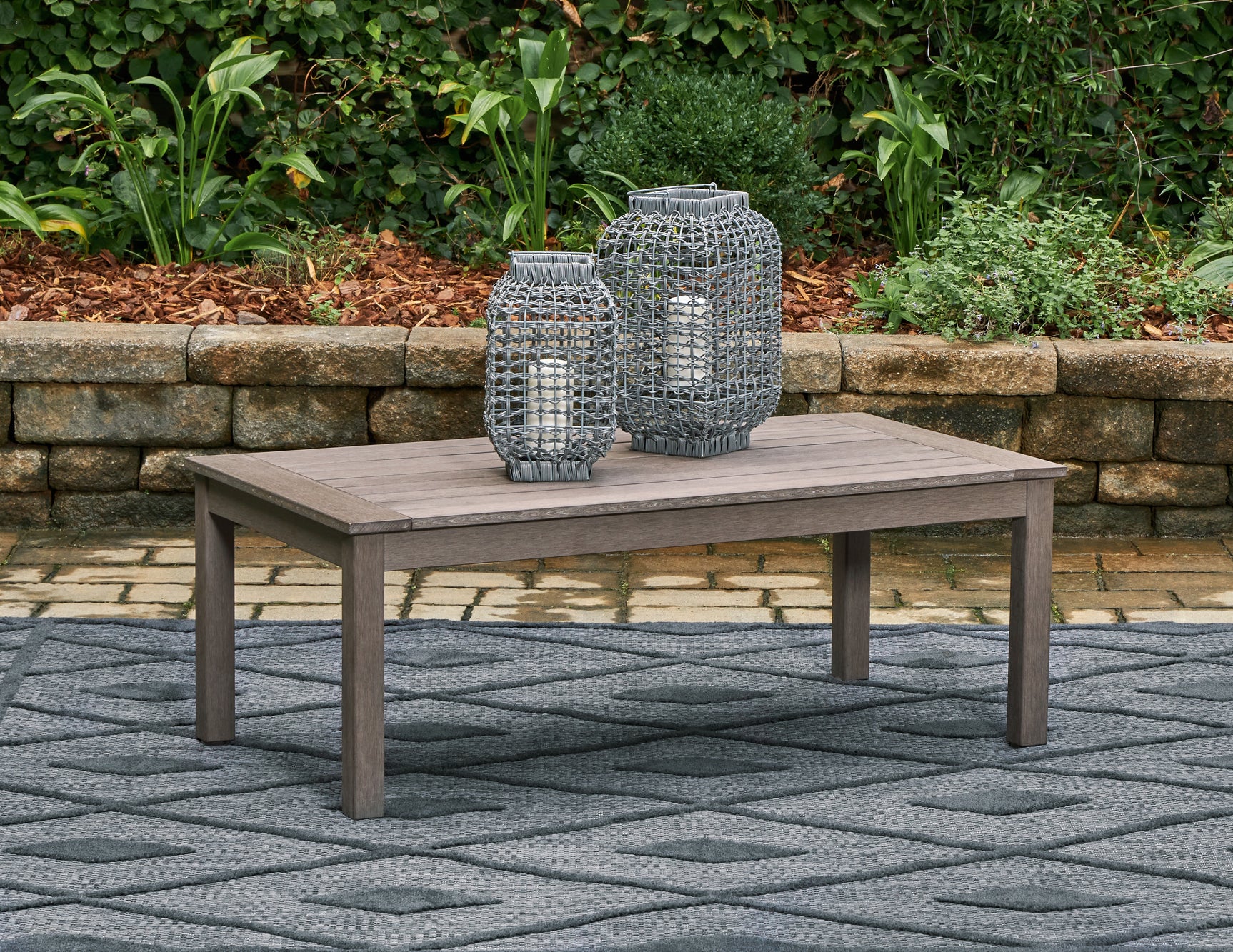 Tampa Furniture Outlet - Ashley Furniture - Hillside Barn Outdoor - Rectangular Cocktail Table / Brown - P564-701