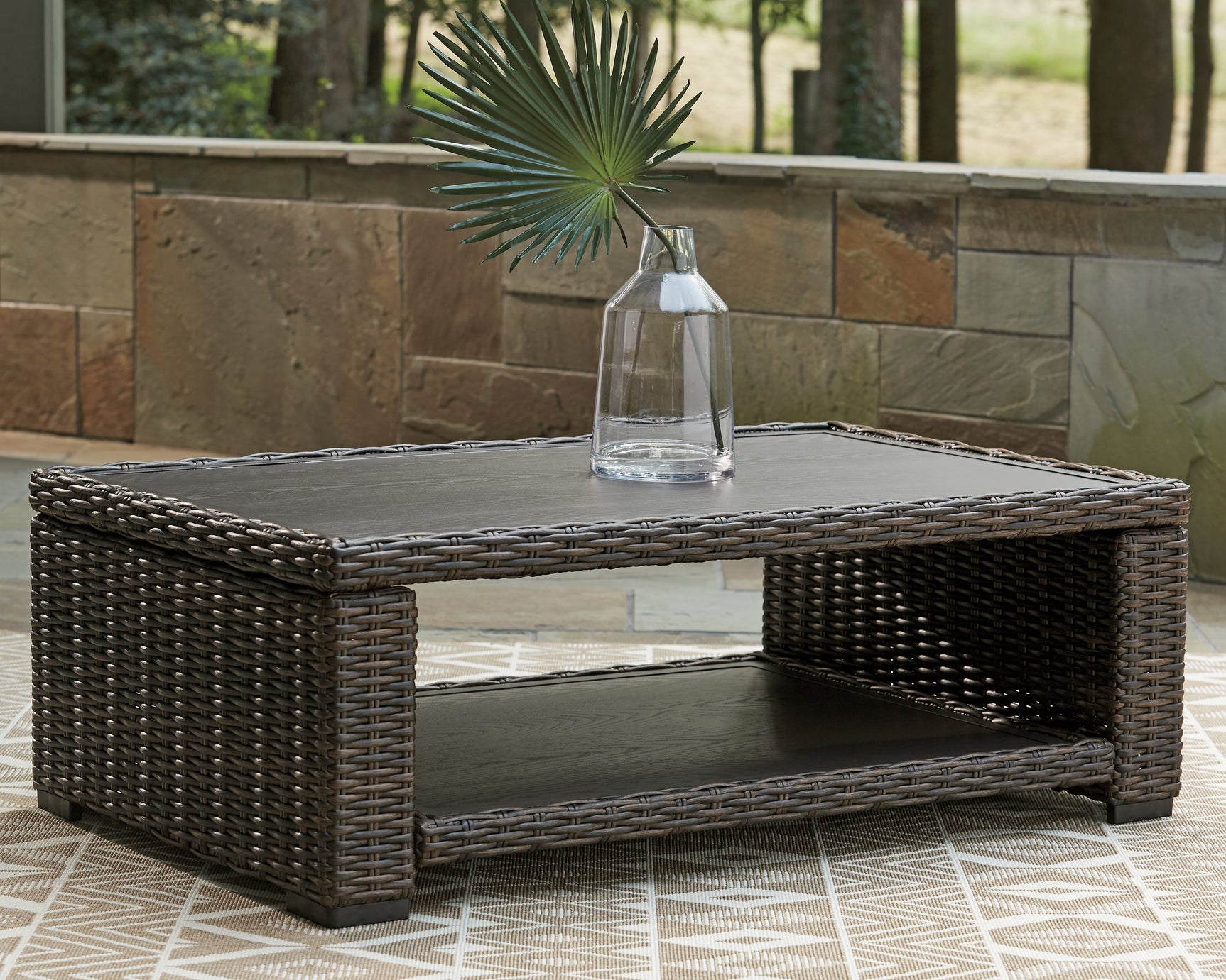 Tampa Furniture Outlet - Ashley Furniture - Grasson Lane Outdoor - Square End Table / Brown - P783-702