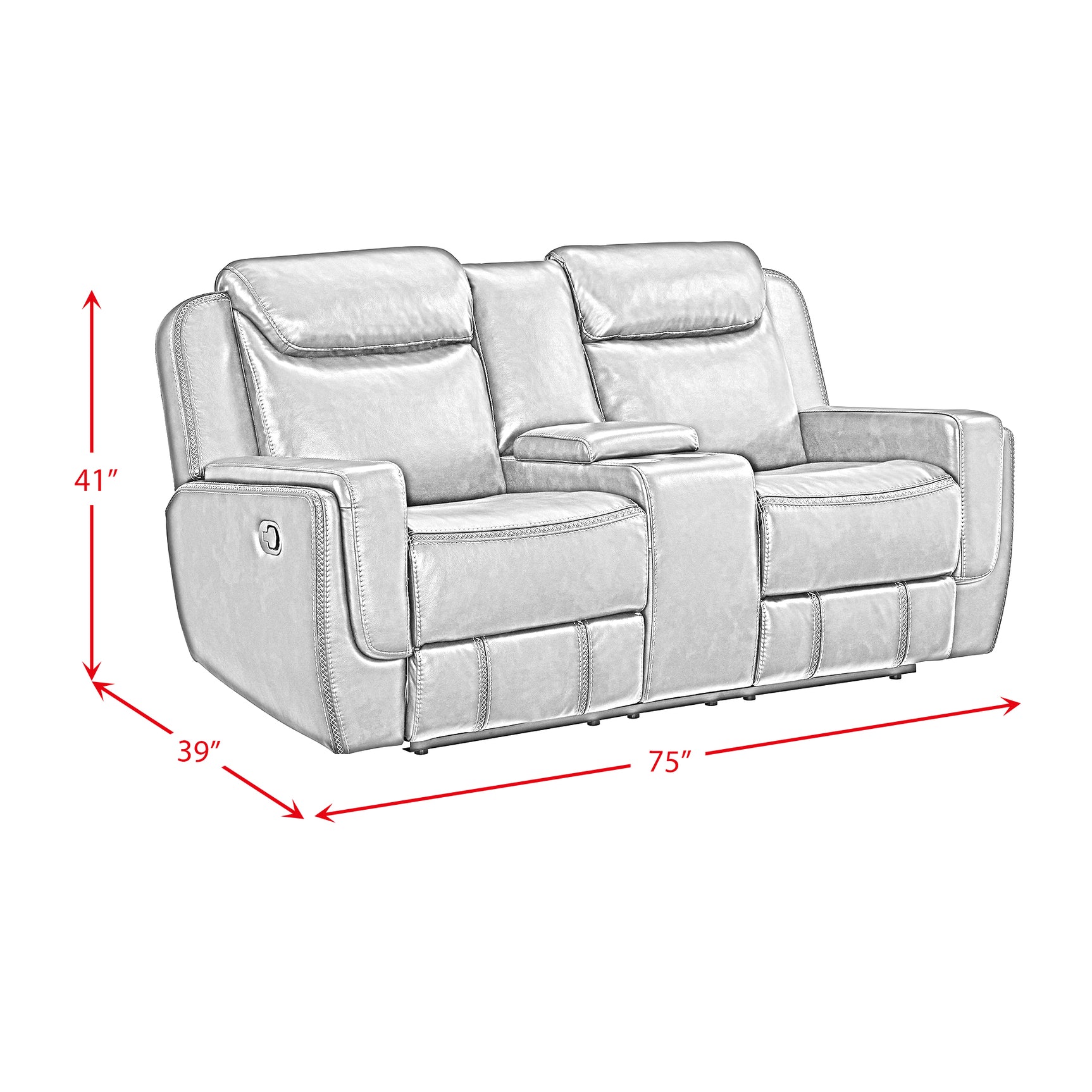 Panther Motion Loveseat with Console in Neono Brown - Tampa Furniture Outlet
