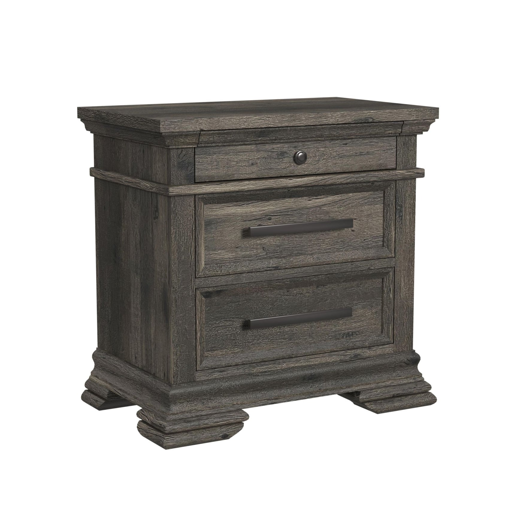 Park Ridge 3-Drawer Nightstand in Charcoal - Tampa Furniture Outlet