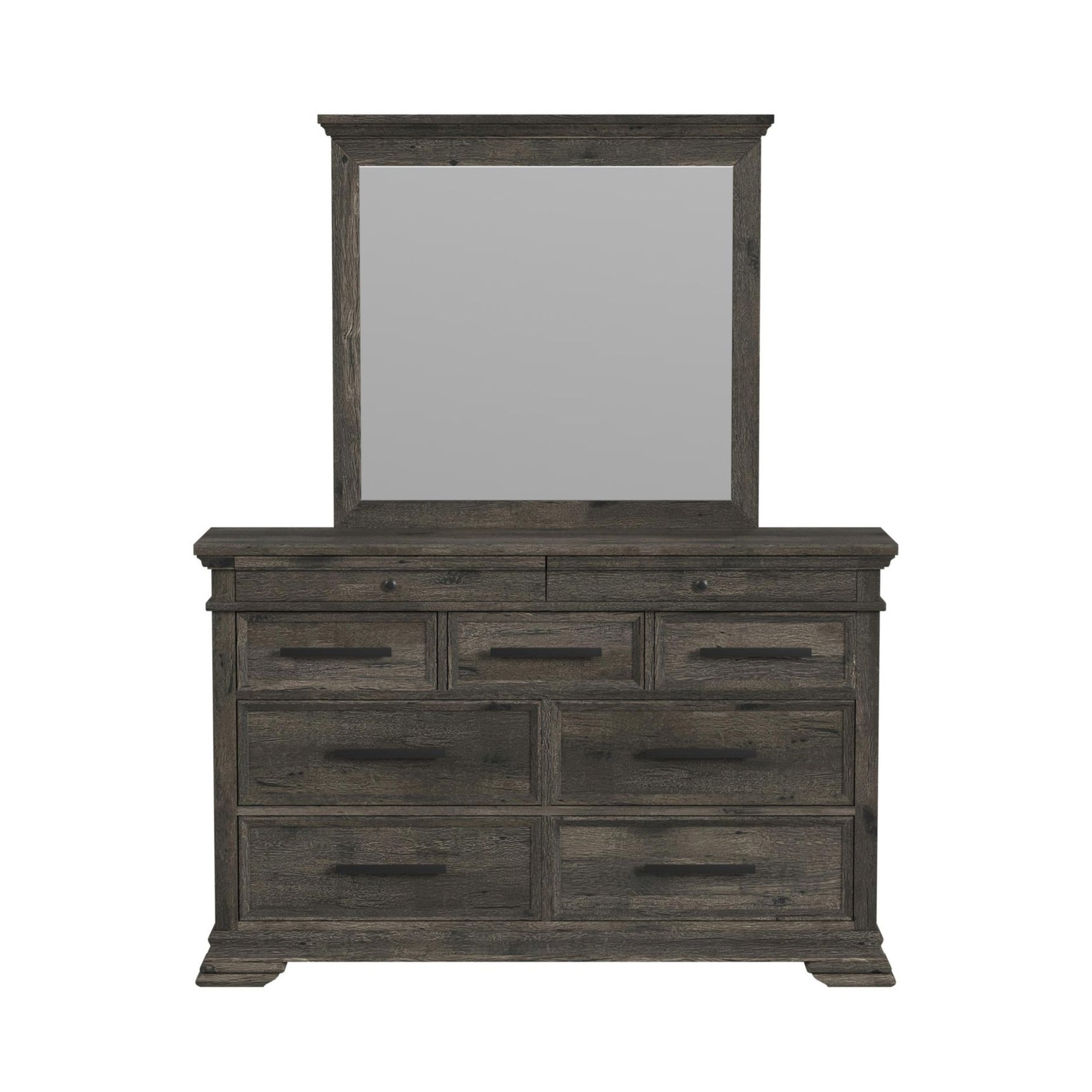 Park Ridge Dresser and Mirror Set in Charcoal
