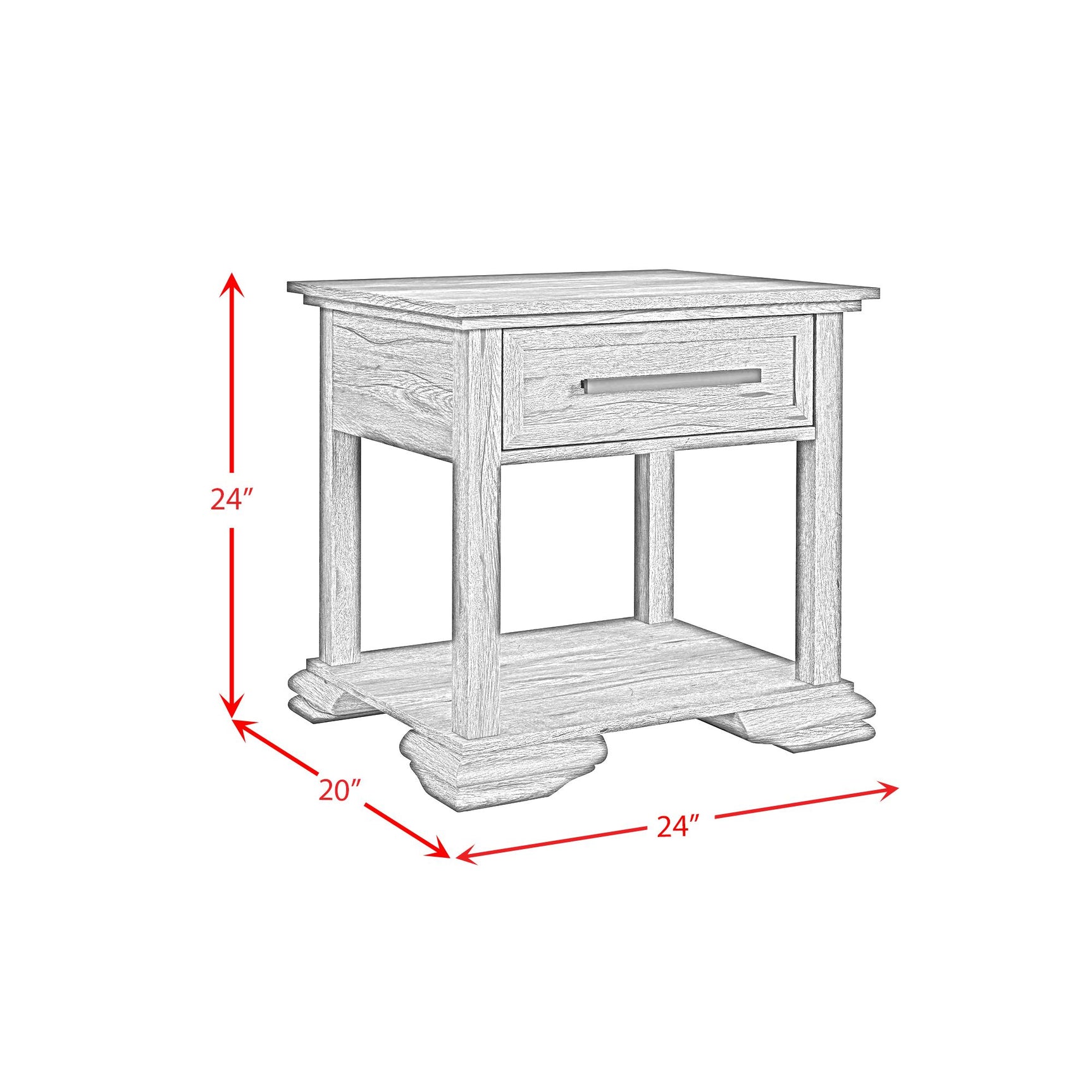 Park Ridge End Table in Charcoal - Tampa Furniture Outlet