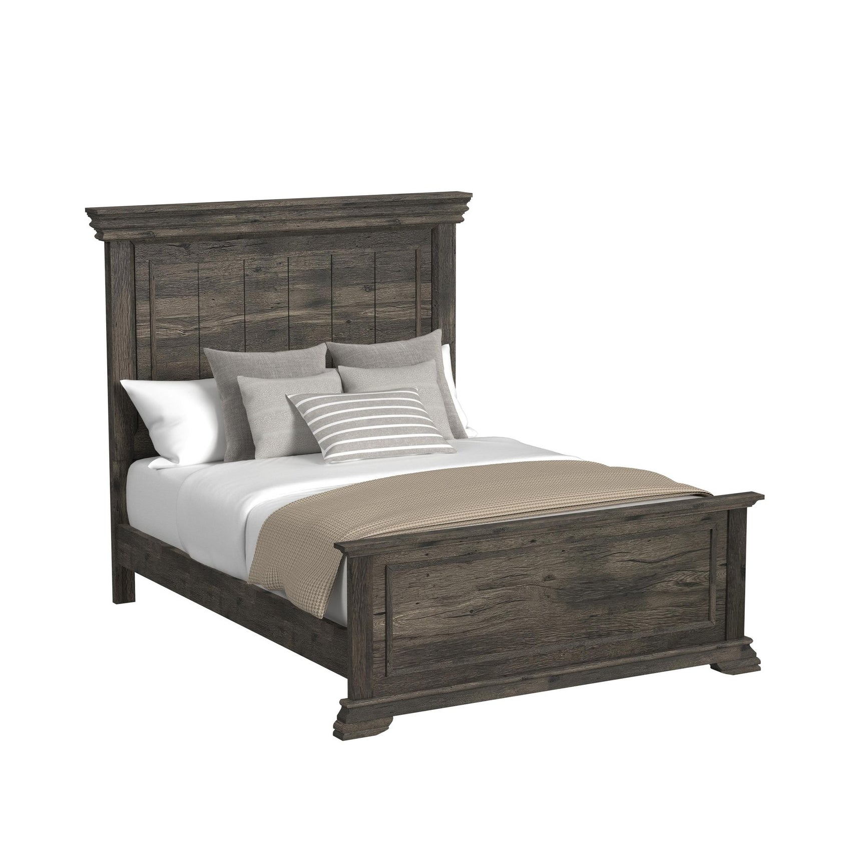 Park Ridge Queen Panel Bed in Charcoal - Tampa Furniture Outlet