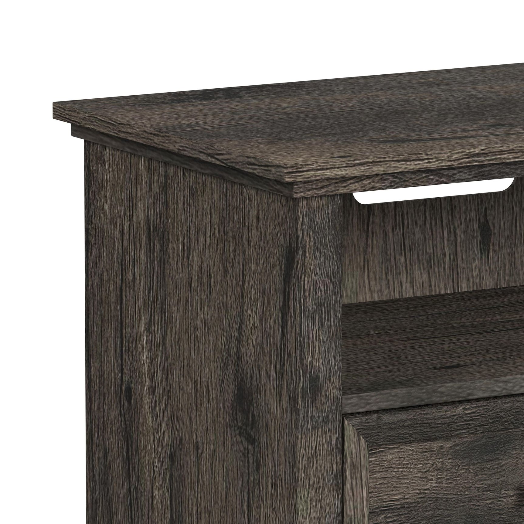 Park Ridge 71'' TV Console without Fireplace Insert in Charcoal