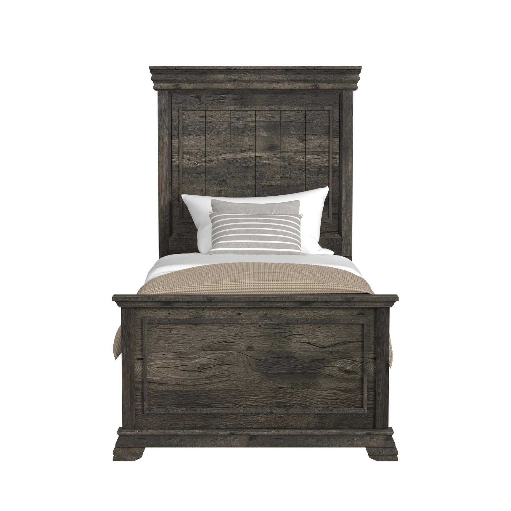 Park Ridge Twin Panel Bed in Charcoal - Tampa Furniture Outlet