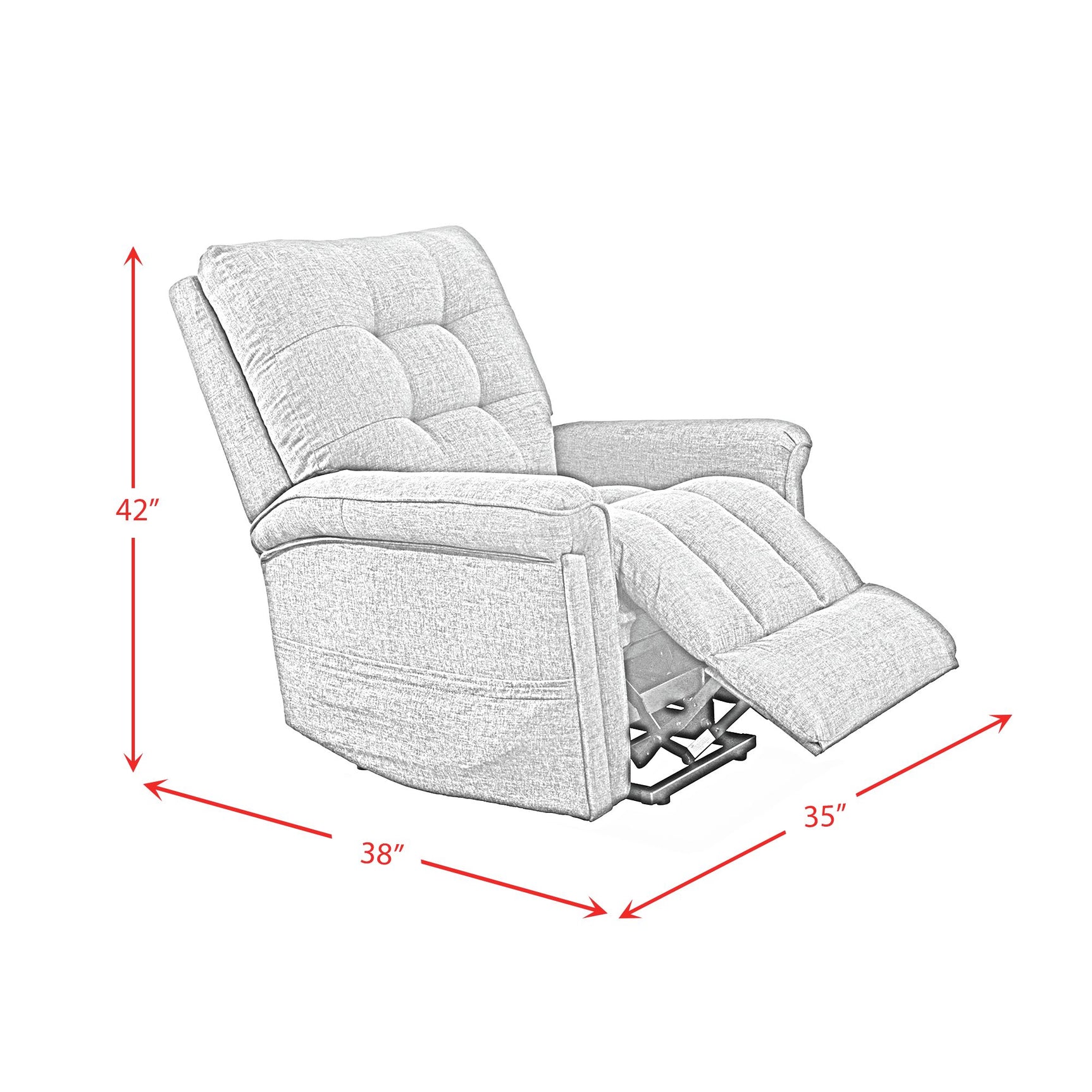 Pecos Power Motion Lift Chair in 15337-2 Ribbit Charcoal - Tampa Furniture Outlet