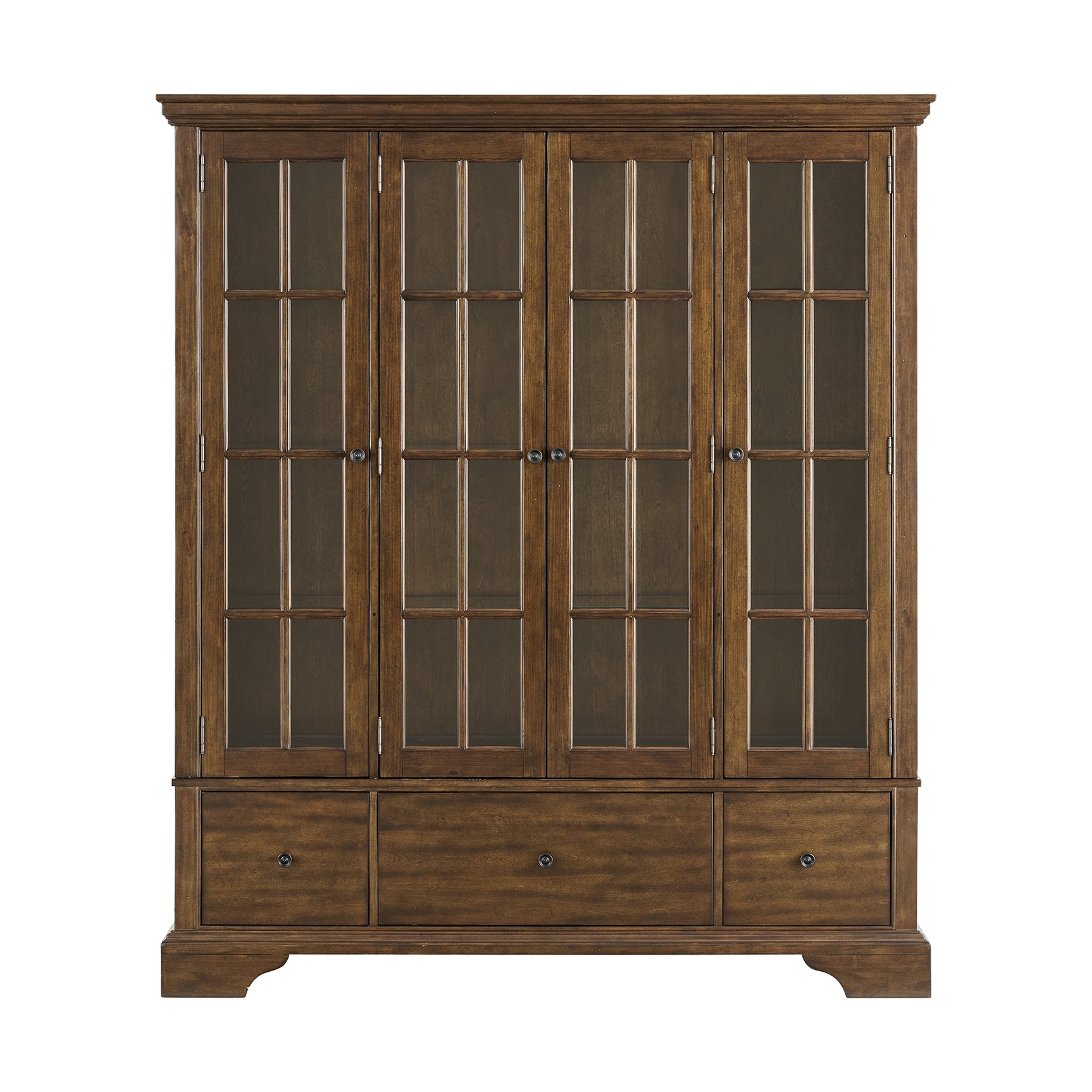 Phillipe Complete Curio in Cherry - Tampa Furniture Outlet