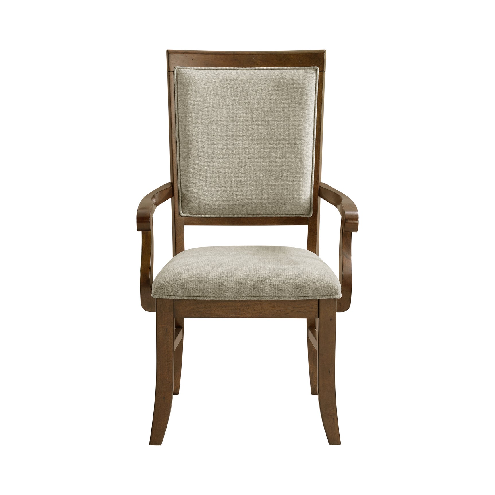 Phillipe Dining Arm Chair with Grey Fabric in Cherry (2 Per Carton)