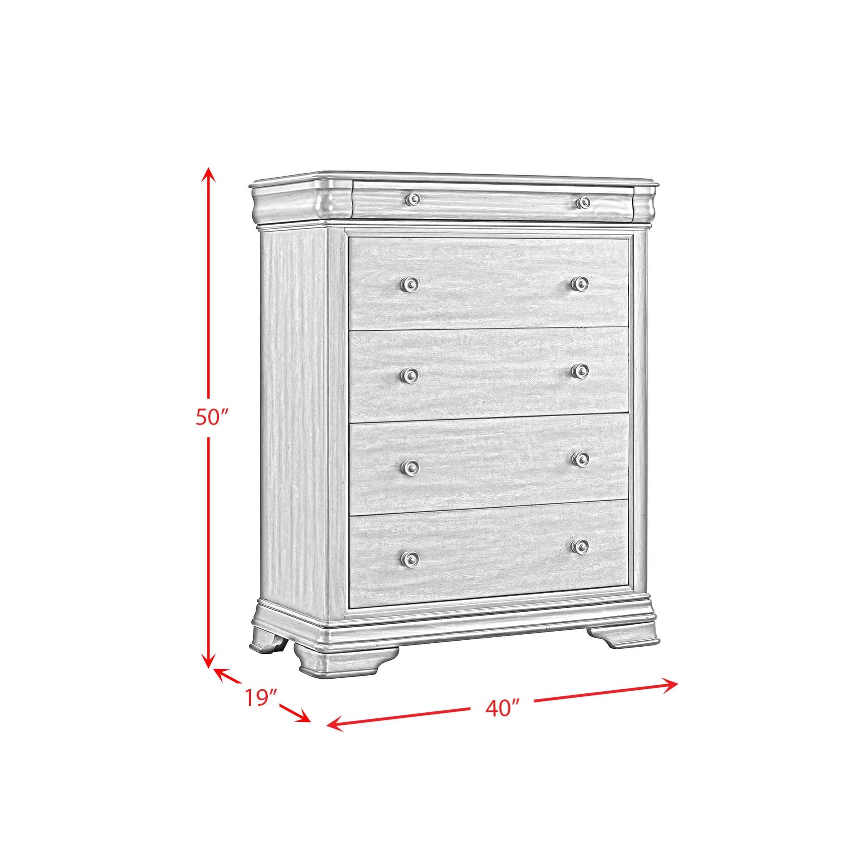 Phillipe 5-Drawer Chest in Cherry - Tampa Furniture Outlet