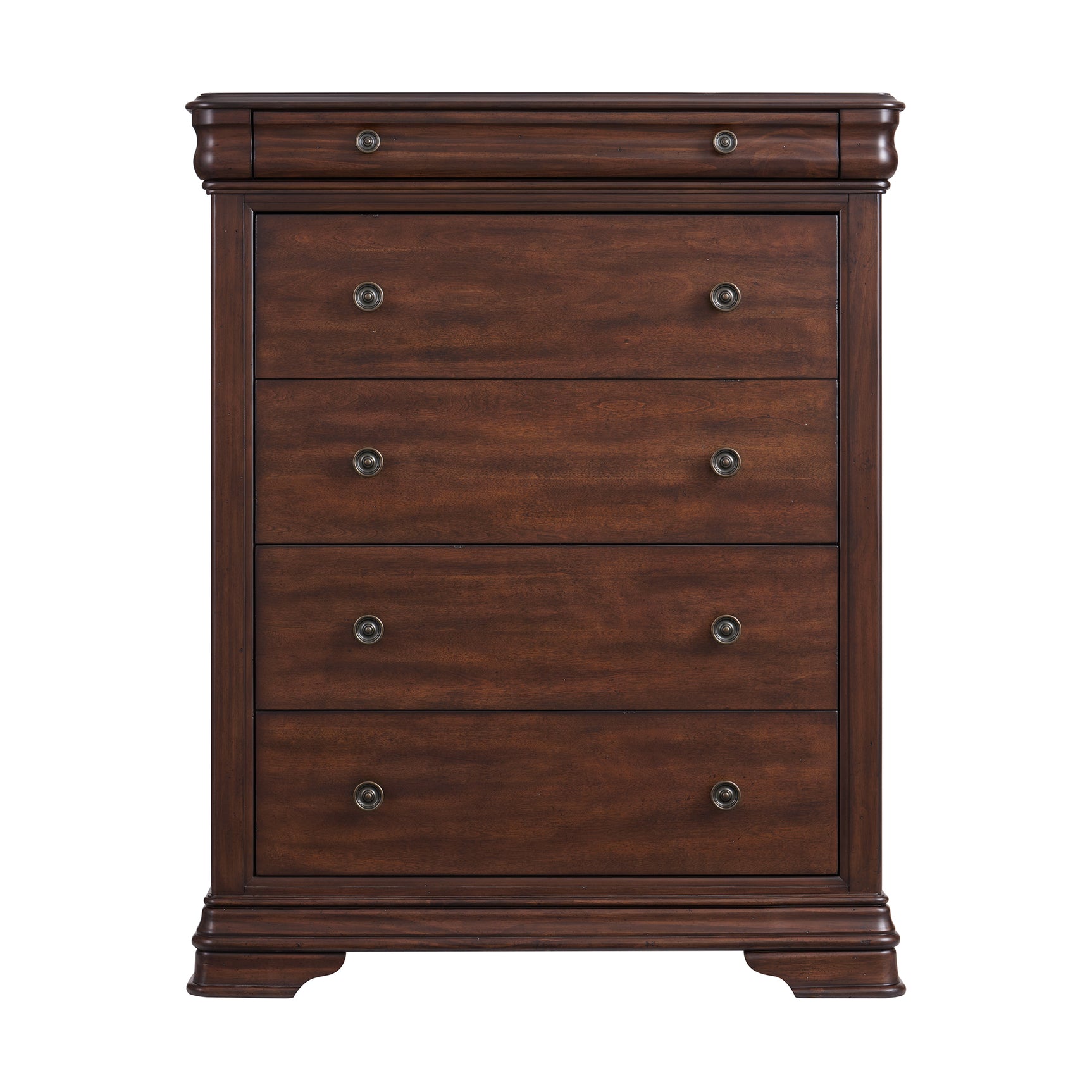 Phillipe 5-Drawer Chest in Cherry - Tampa Furniture Outlet