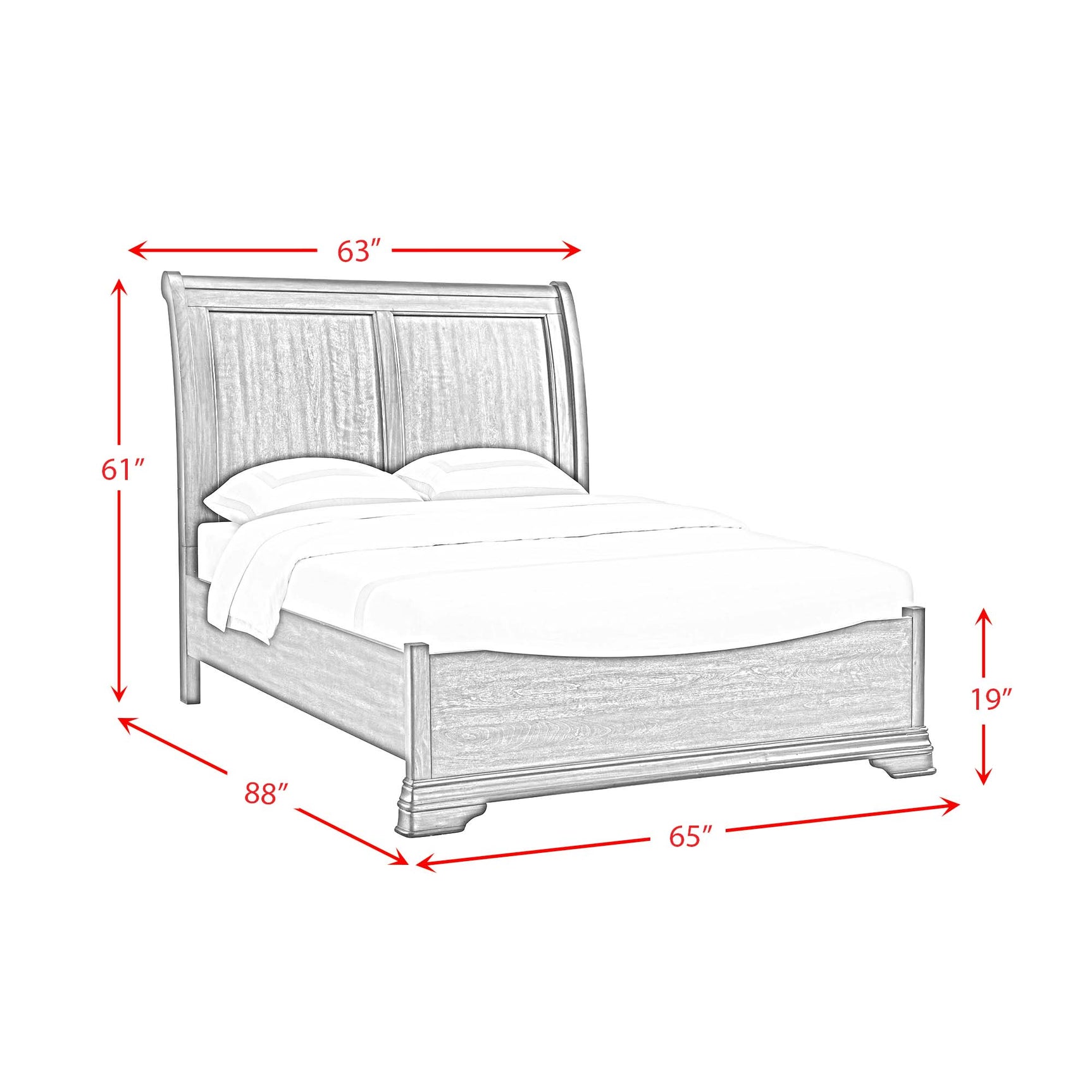 Phillipe Queen Bed in Cherry - Tampa Furniture Outlet
