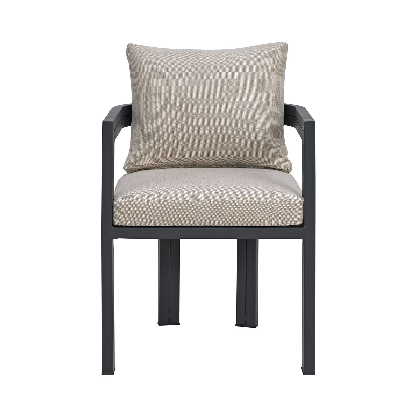 Playa Dining Chair - Dark Grey and Olefin Beige (2 Per Carton)