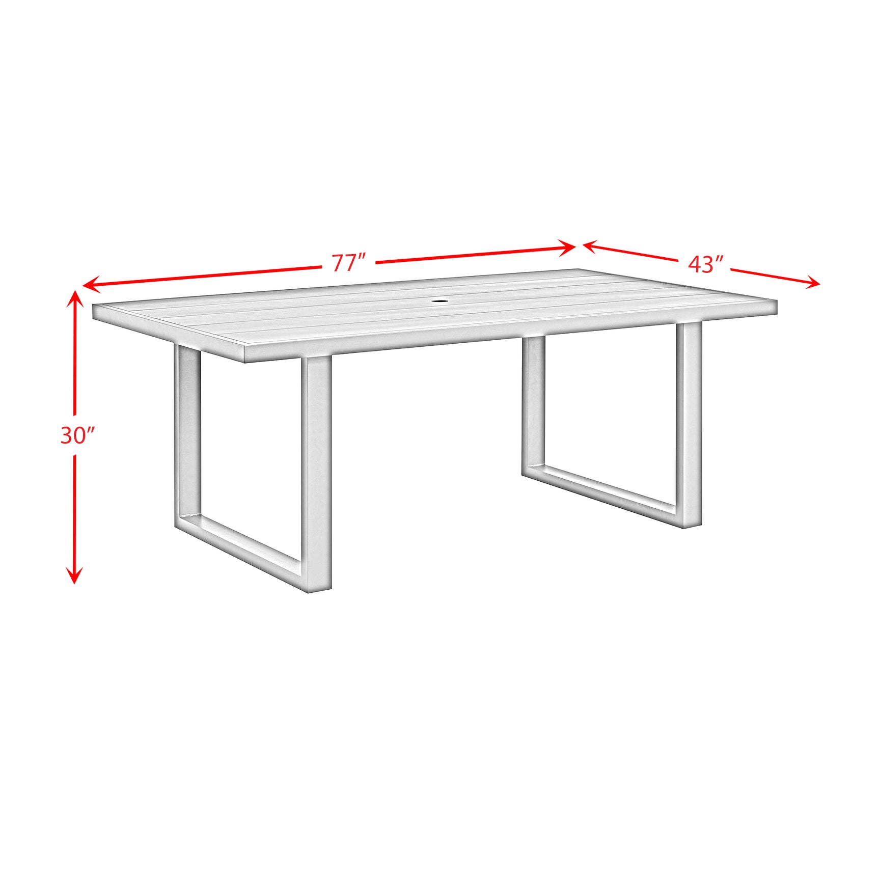 Playa Dining Table - Dark Grey - Tampa Furniture Outlet
