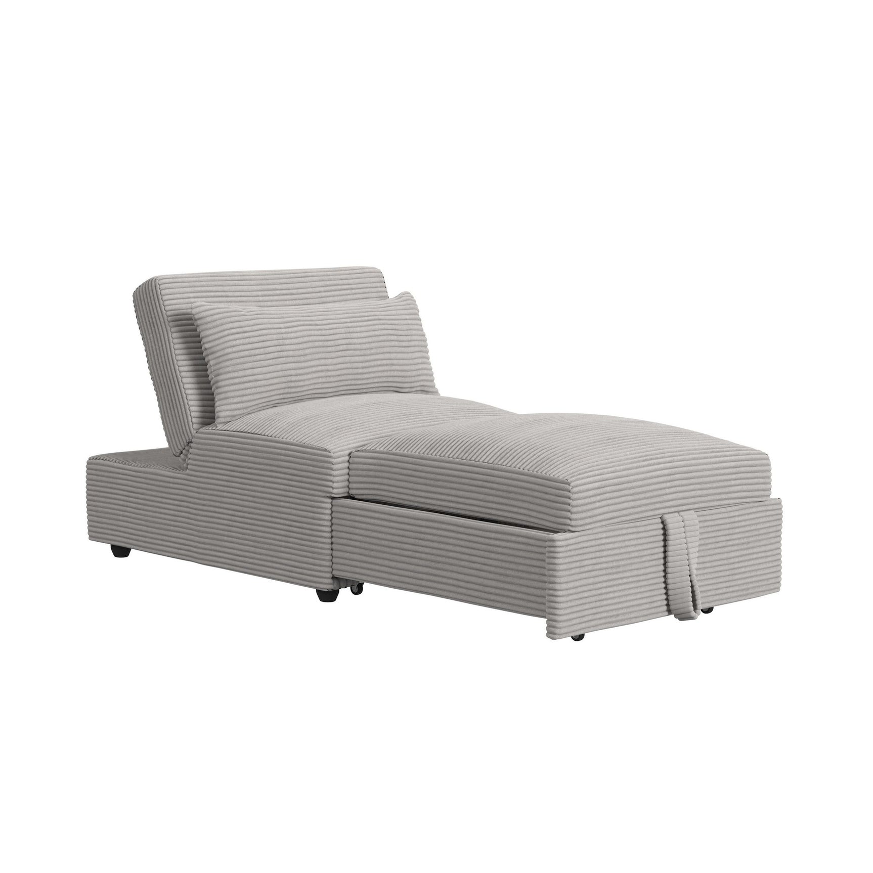 Pluto Chair with kidney pillow, Klik Klak and Pop up in Coronado Grey
