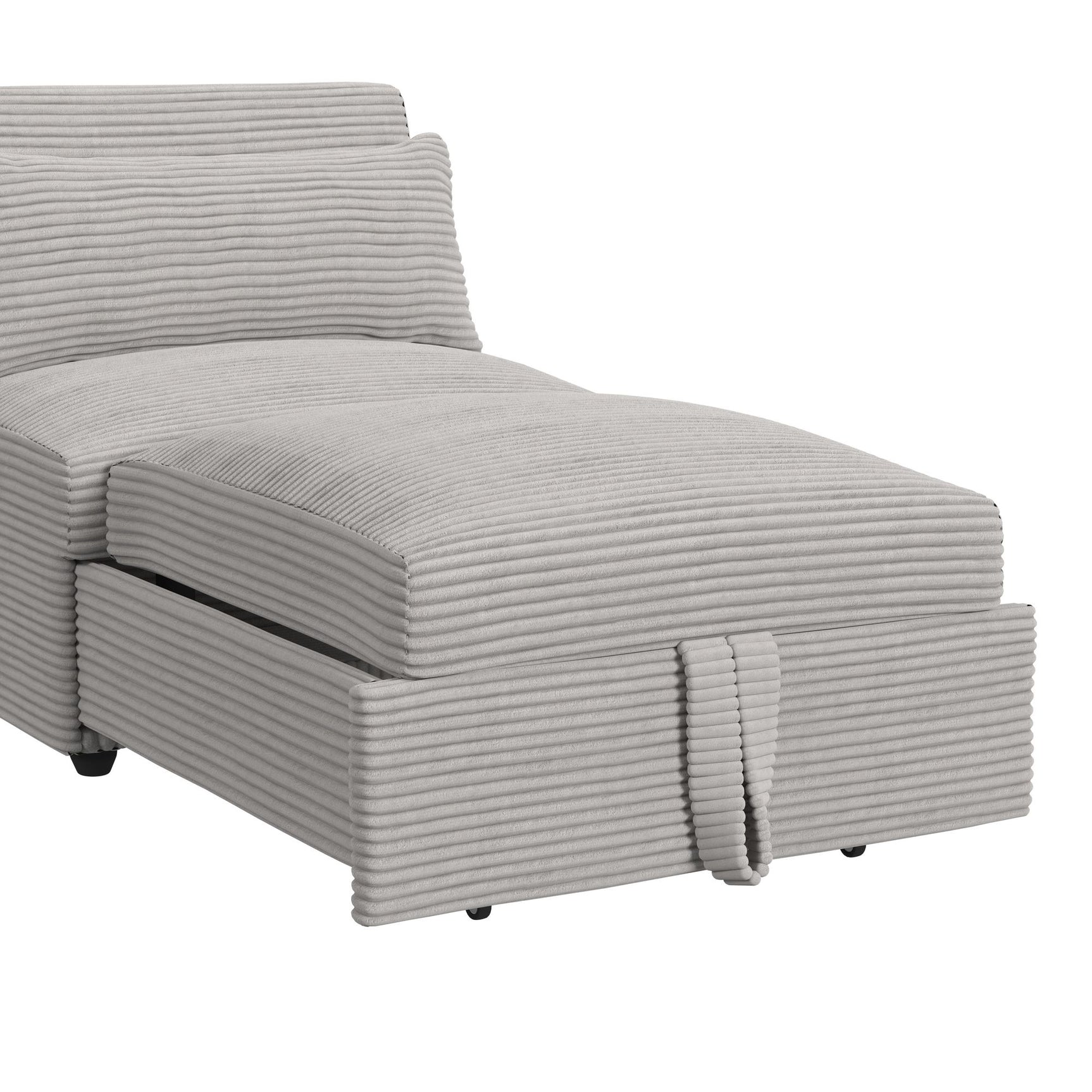 Pluto Chair with kidney pillow, Klik Klak and Pop up in Coronado Grey - Tampa Furniture Outlet